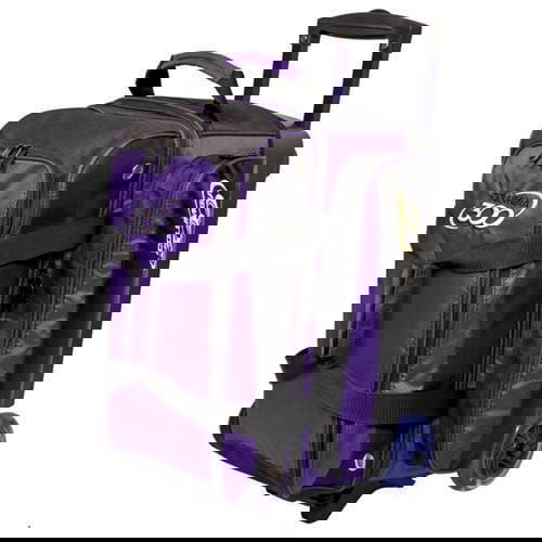 Columbia Icon Double Roller Purple Bowling Bag - Durable Rolling Bowling Ball Carrier with Wheels for Men & Women - Perfect for League Play, Tournaments and Bowling Practice