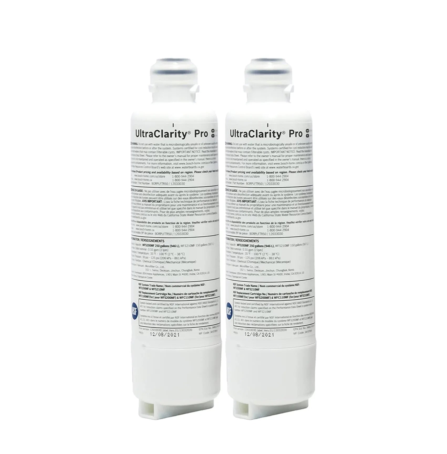 Bosch Ultra Clarity Pro Water Filter (BORPLFTR50) - Premium Filtration System for Clean Drinking Water - Perfect for Home, Office, and RV Use