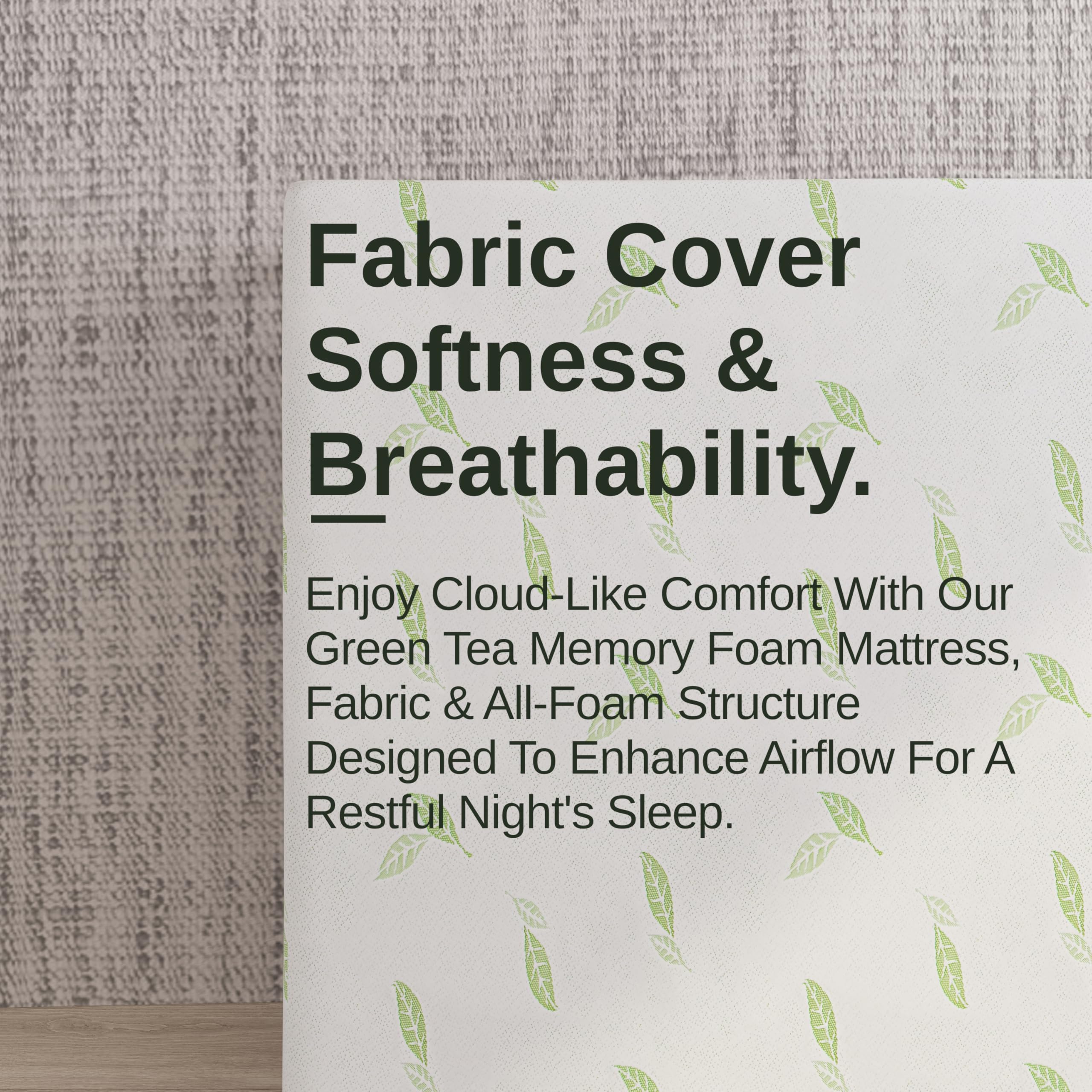 NapQueen Twin XL 6-Inch Green Tea Infused Memory Foam Mattress - CertiPUR-US Certified, Bed in a Box for Dorm Rooms & Guest Beds | Cooling Pressure Relief for Side Sleepers
