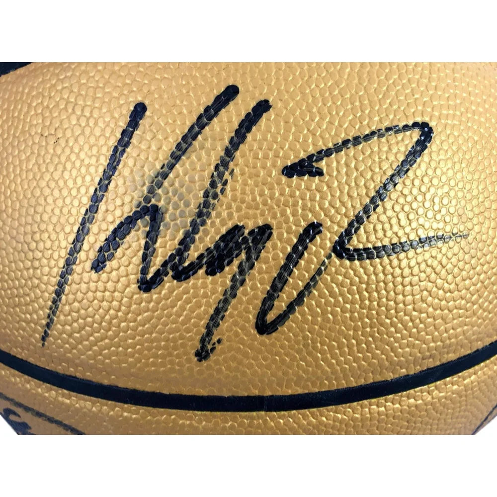 Kevin Durant Stephen Curry Klay Thompson Autographed Golden State Warriors Basketball - Limited Edition Gold BAS COA Certified - Perfect for NBA Collectors, Sports Memorabilia Fans & Warriors Gift Ideas