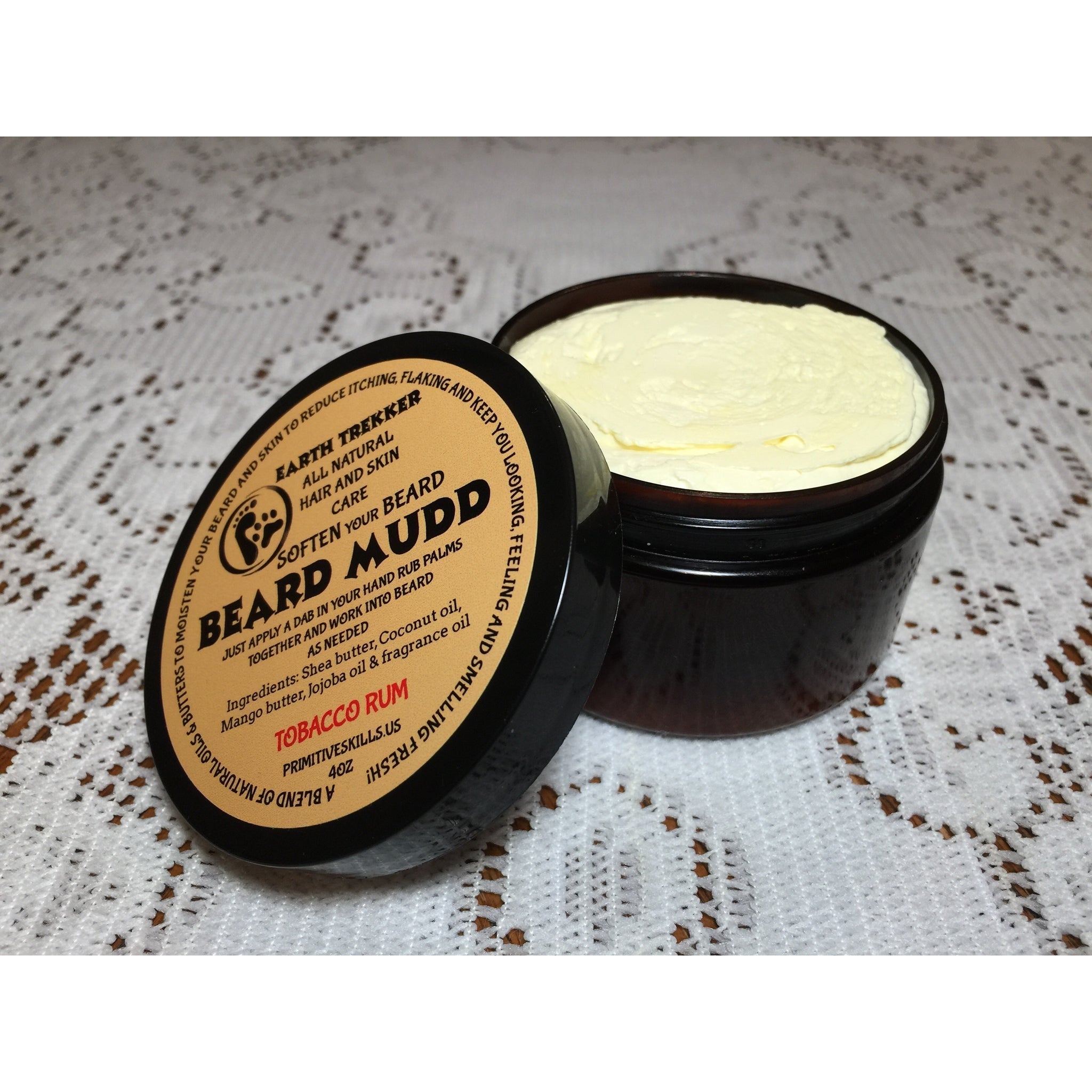 Premium Beard Mud - Natural Beard Balm for Men with Shea Butter & Argan Oil - Softens, Conditions & Styles Facial Hair - Perfect for Daily Grooming & Styling at Home or Work