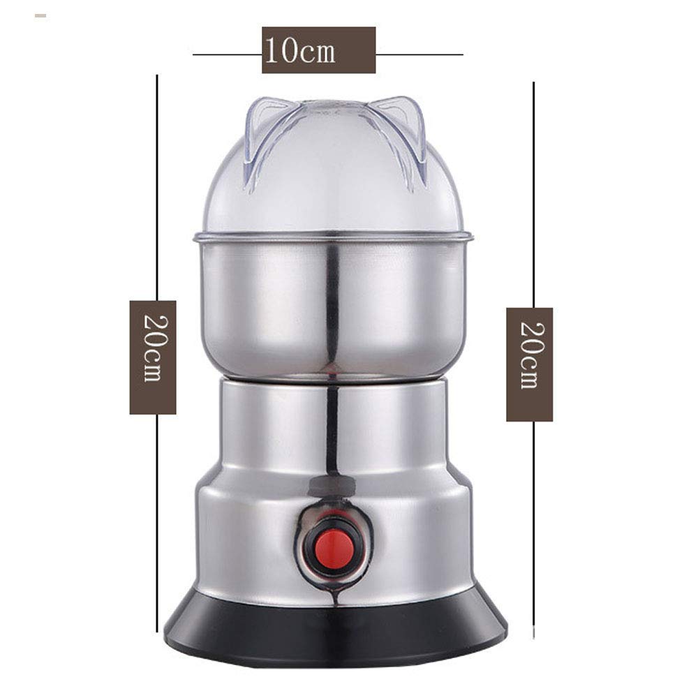 300W Stainless Steel Grain Grinder - Electric Mill for Coffee Beans, Herbs, Spices & Cereals | Perfect for Home Kitchen, Camping & Coffee Shops