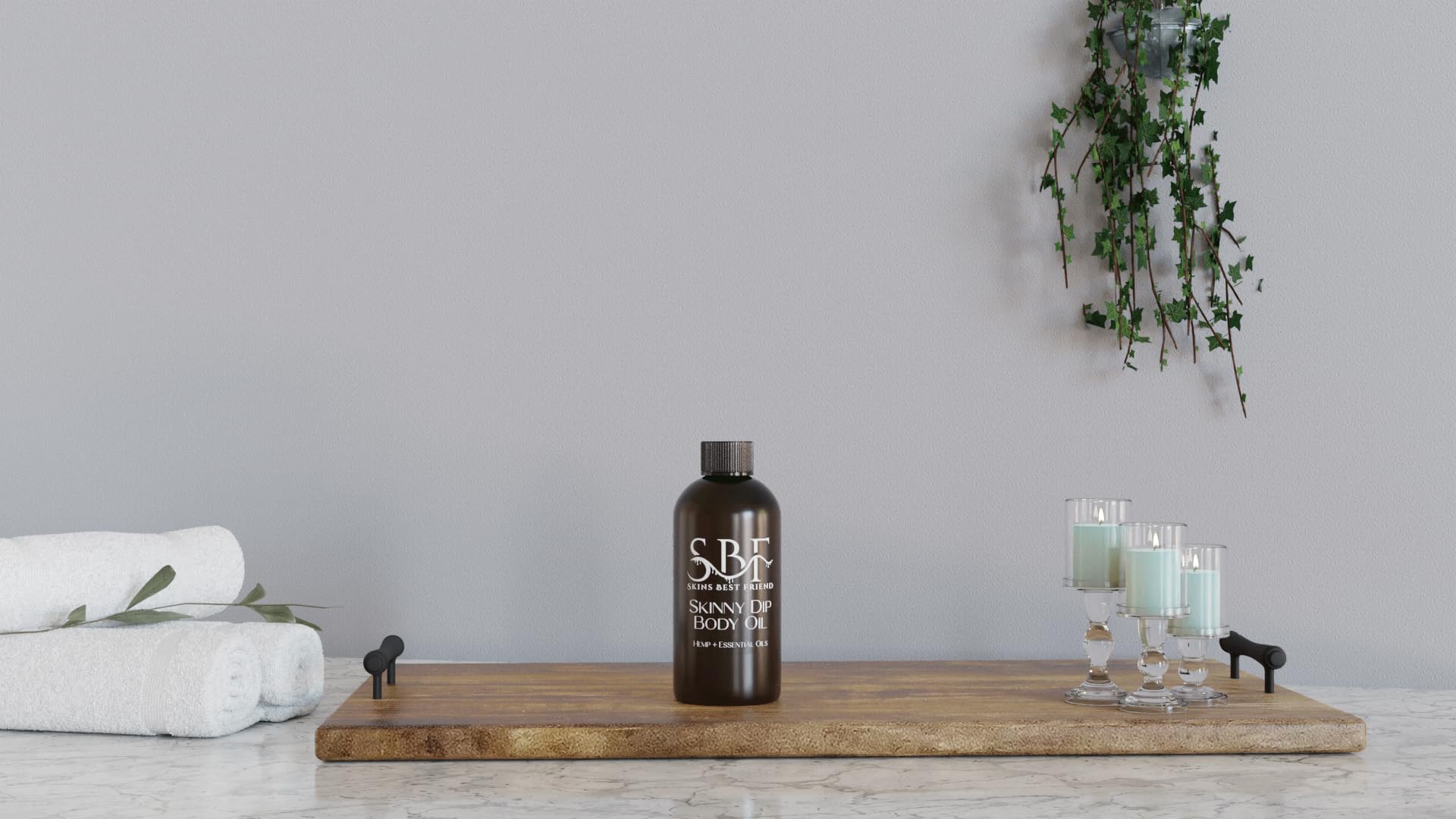 Skinny Dip Bath Oil - Moisturizing Hemp & Essential Oils Body Oil for Relaxation, Hydration & Skin Nourishment - 8 oz - Perfect for Spa Nights & Self-Care Rituals