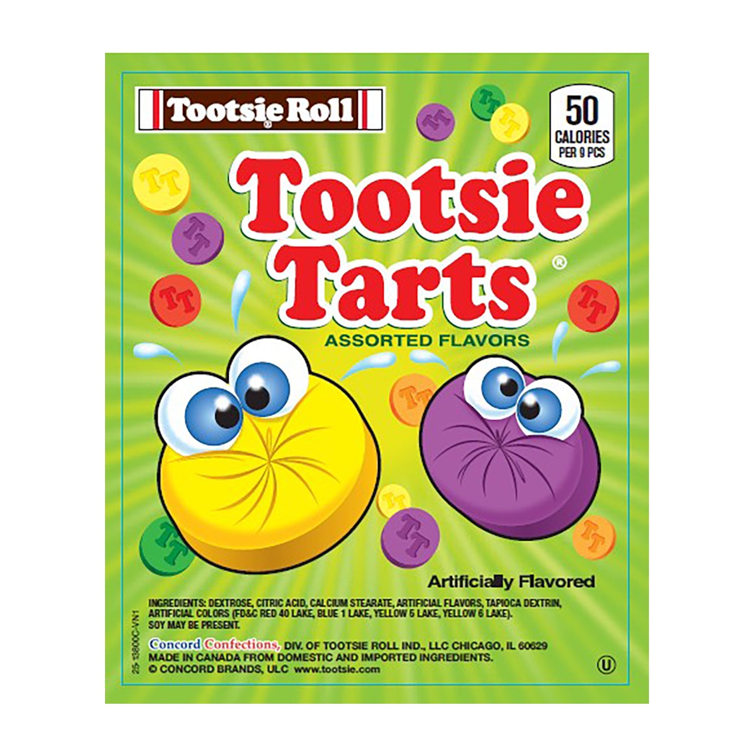 Tootsie Tart Charms Candy - 24.7lb Bulk Bag | Individually Coated Chocolate Flavored Treats for Birthday Parties, Halloween, Christmas & Office Snacks