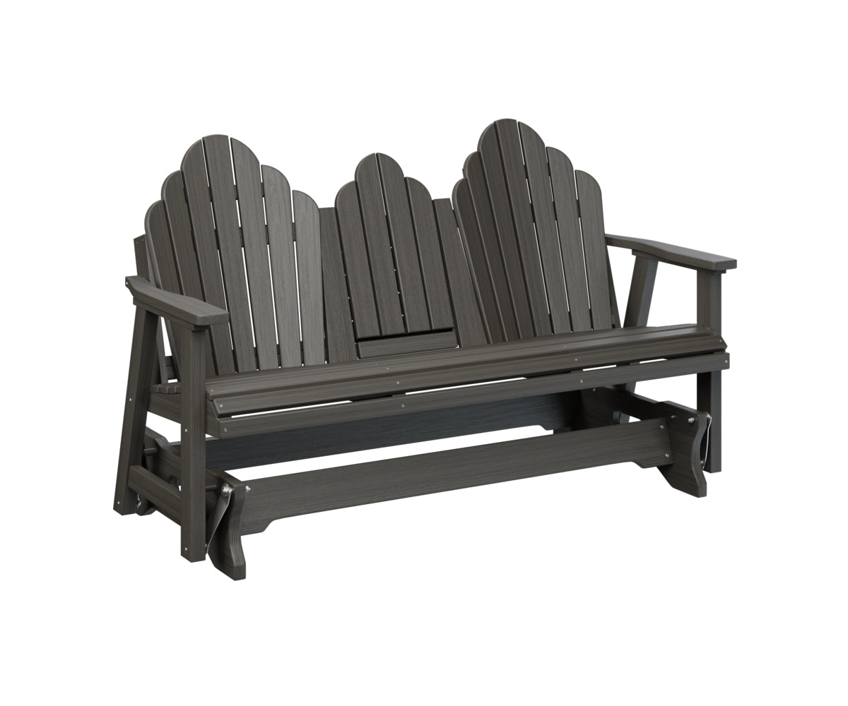 Berlin Gardens Cozi Back 3-Seat Porch Swing Glider with Cup Holder Console - Perfect for Outdoor Patio, Deck, Garden Relaxation