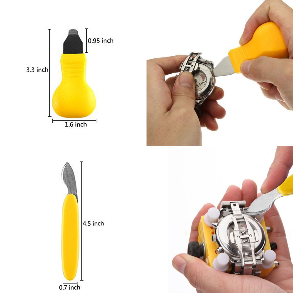 Professional Watch Battery Replacement Tool Kit - Adjustable Watch Back Case Opener & Remover with Wrench - Perfect for DIY Watch Repair, Jewelry Maintenance & Watchmaker Tools (Ideal for Home, Workshop & Professional Use)