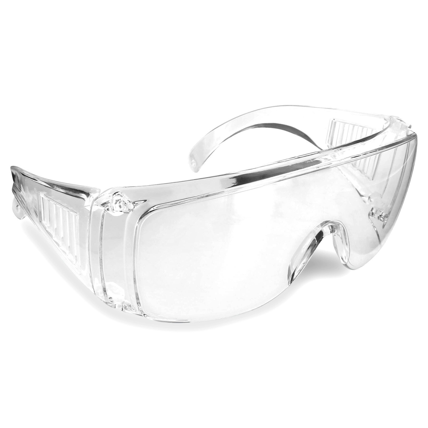 ANSI Certified Safety Glasses for Men & Women - Anti-Scratch, Wrap-Around Protective Eyewear | Durable Blue Visitor Clear Work Glasses (12 Pack) | Ideal for Construction, Lab Work & Industrial Safety