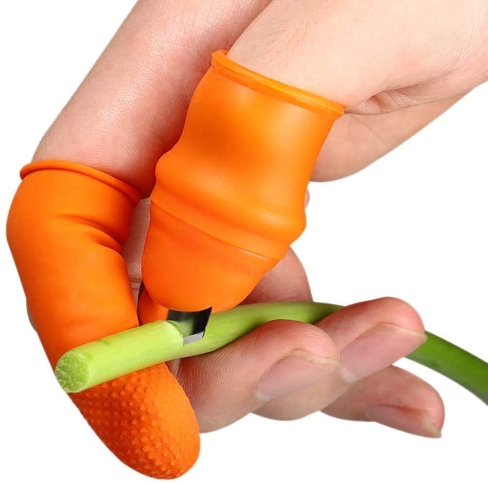 Cyrox Garden Fruit & Vegetable Picking Thumb Knife - Stainless Steel Kitchen Knife Set with Garlic Peeler - Perfect for Harvesting, Cooking & Food Prep at Home