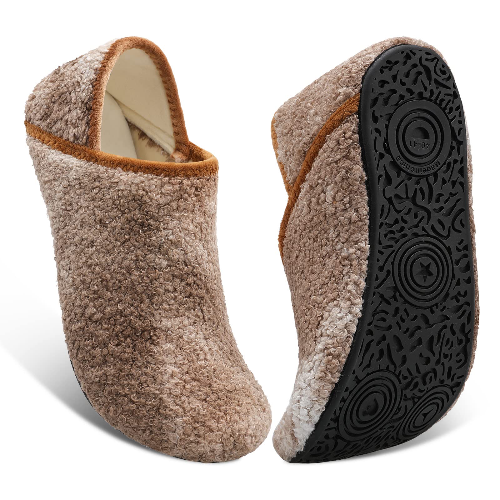 Fires Women's & Men's Slippers with Rubber Sole - Soft Lightweight House Shoes, Non-Slip Indoor/Outdoor Slipper Socks for Home, Lounge & Backyard Comfort