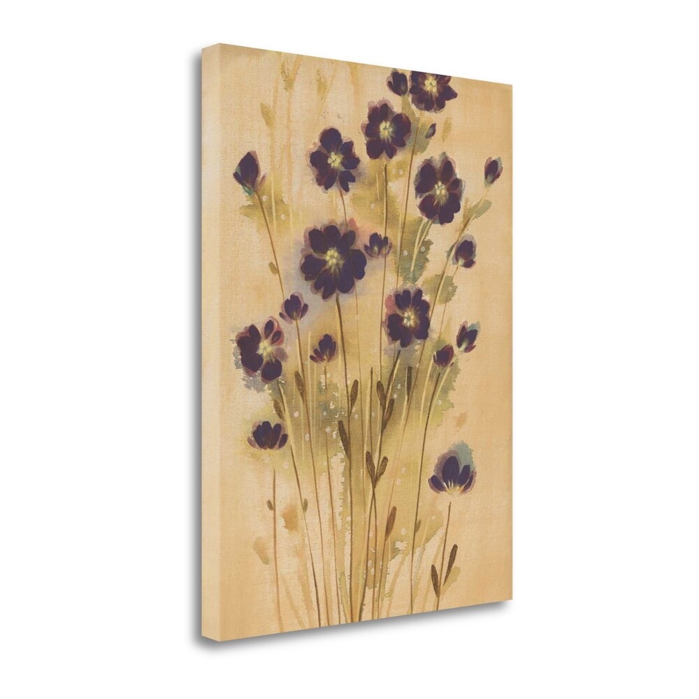 Aubergine Elegance By Maria - Fine Art Giclee Print on Gallery Wrap Canvas, Ready to Hang Wall Decor - Perfect for Living Room, Bedroom & Office Art Display