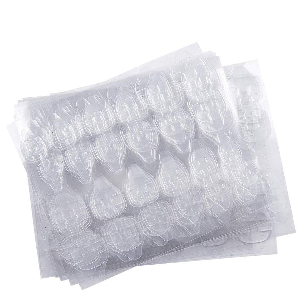 240pcs Jelly Nail Stickers with Double-Side Gel Glue - Gold Star False Nail Sheets for DIY Manicure & Nail Art Decoration | Perfect for Parties, Weddings, and Special Occasions