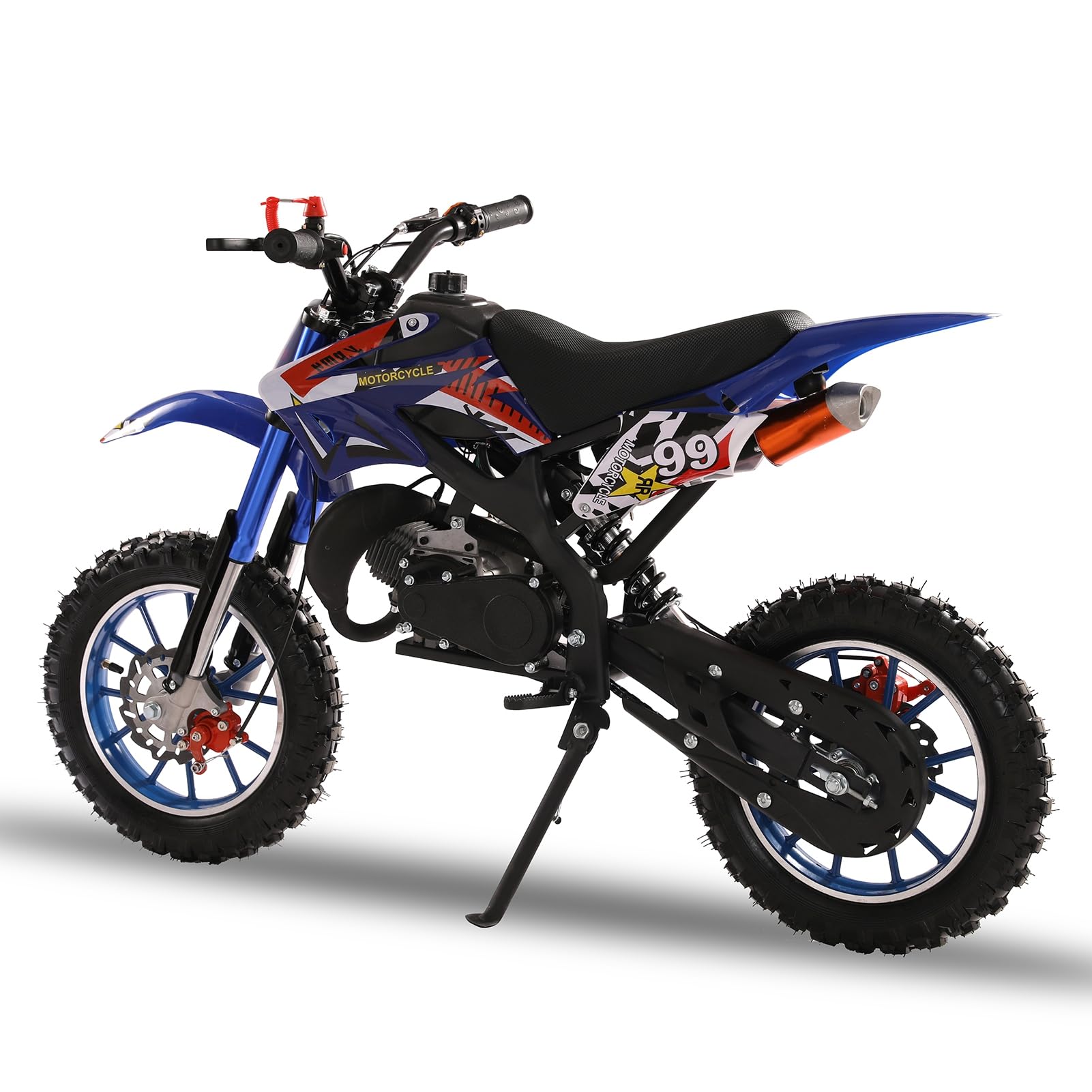 **49CC Kids Dirt Bike - Gas-Powered 2 Stroke Mini Motocross Bike for Boys & Girls Ages 13+ | 10