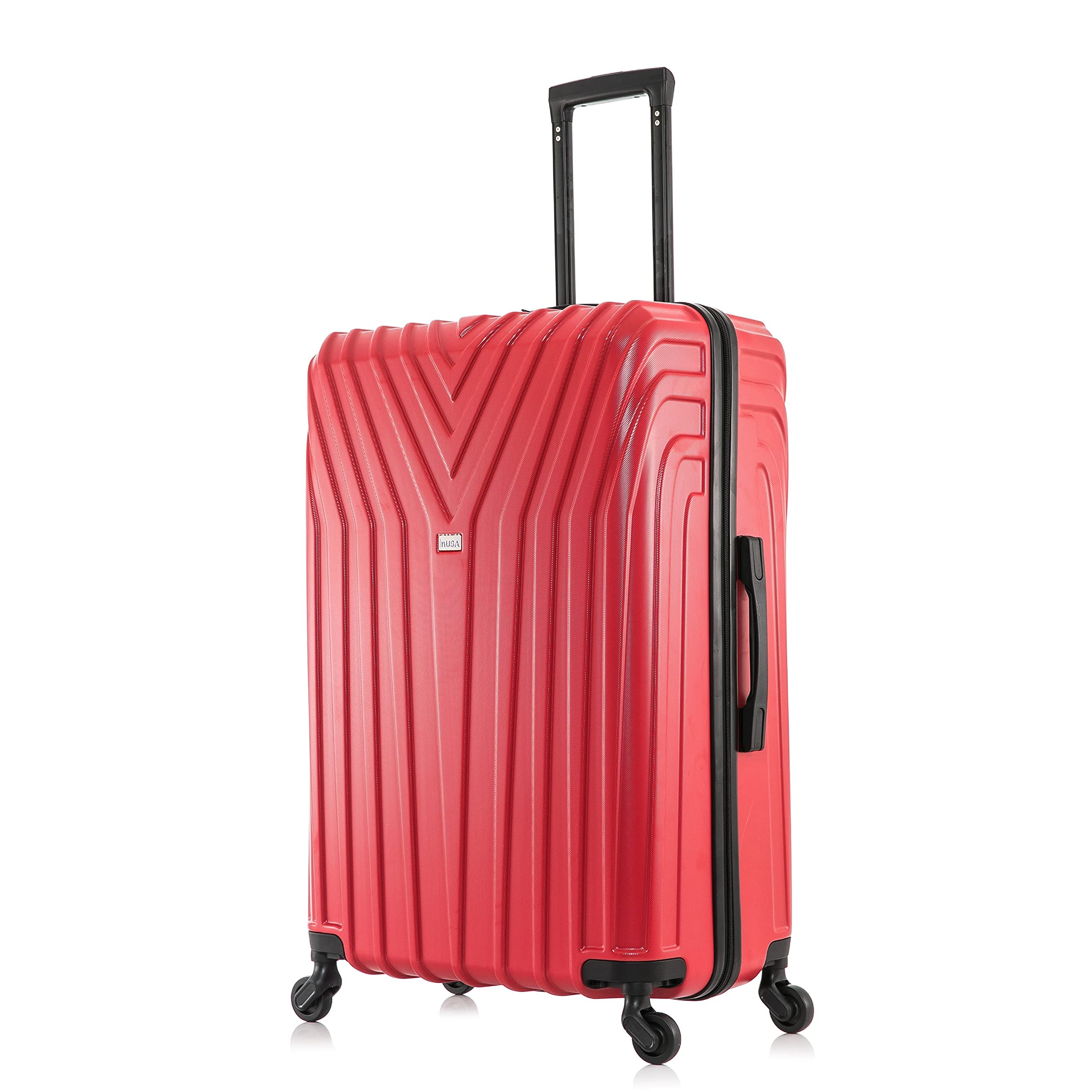VASTY 28-Inch Hardside Spinner Luggage - Lightweight Durable Suitcase with Trolley Handle & Smooth Wheels for Air Travel, Large Checked Bag (Red) - Perfect for International Flights, Family Vacations & Business Trips