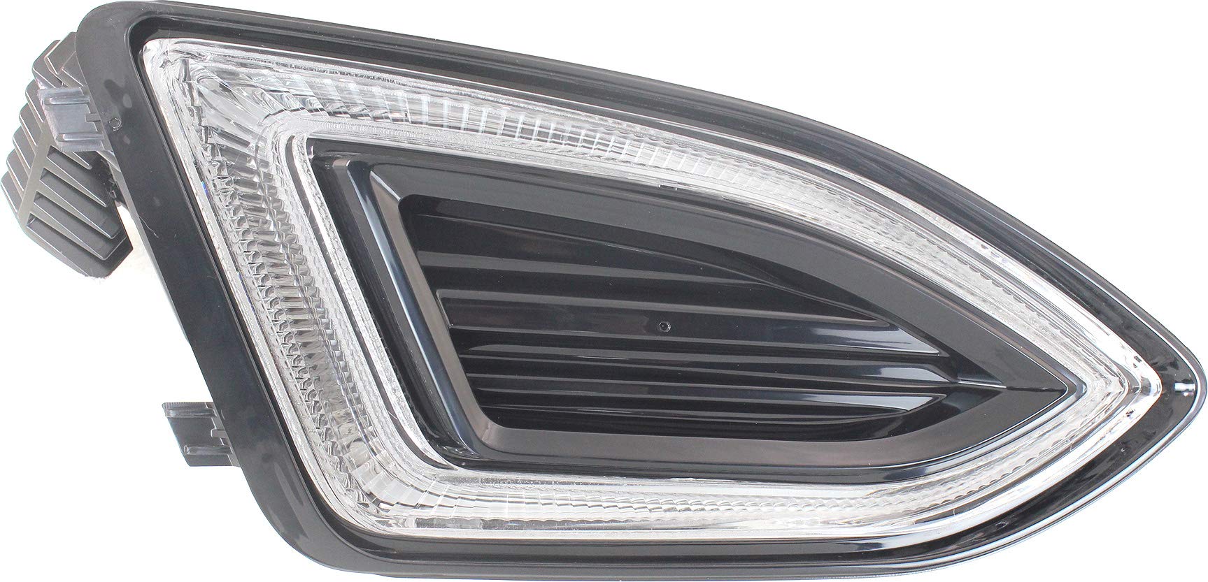 Evan Fischer Passenger Side Fog Light LED Replacement for 2015-2018 Ford Edge - Clear Lens with Bulb Included - Perfect for Night Driving and Foggy Conditions