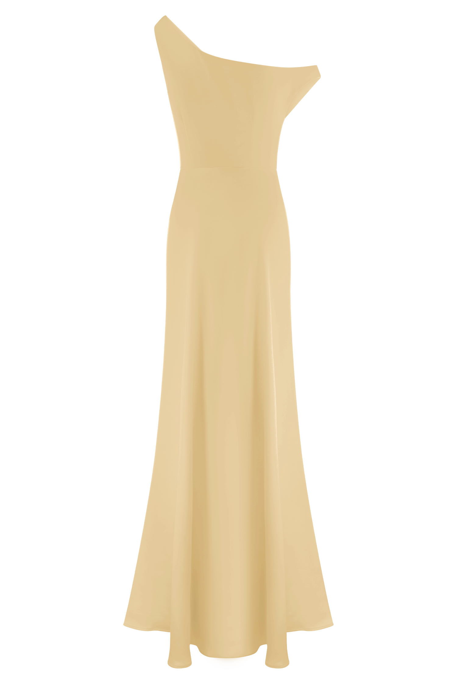 Jacinta One Shoulder Maxi Dress - Pastel Lemon Yellow Flowy Long Dress for Women, Perfect for Beach Vacations, Summer Parties & Boho Weddings