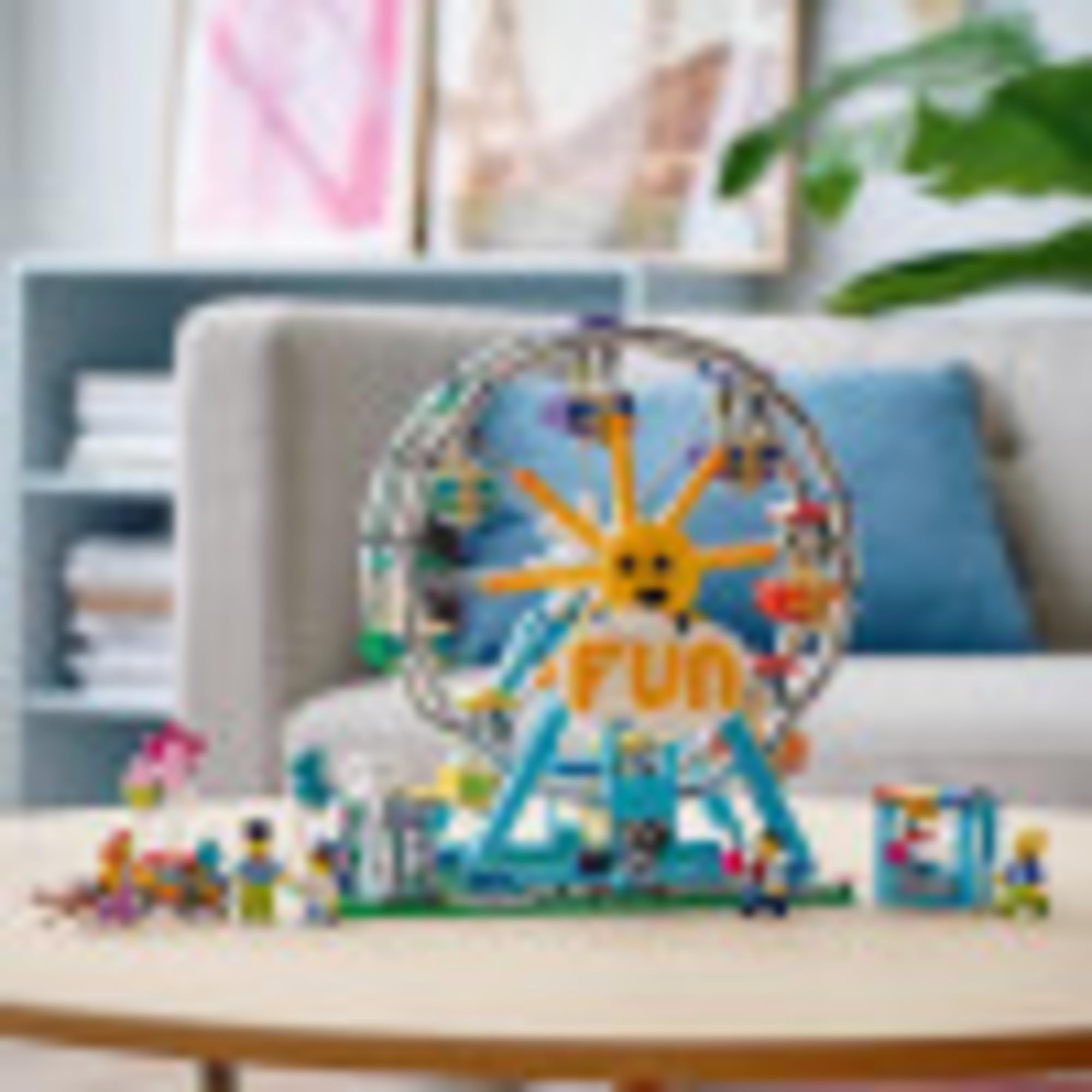 LEGO Creator 3in1 Ferris Wheel 31119 Building Kit with Rebuildable Toy Bumper Cars & Boat Swing - 5 Minifigures Included (1,002 Pieces) - Perfect for Creative Play, STEM Learning & Collectors - New 2021 Model