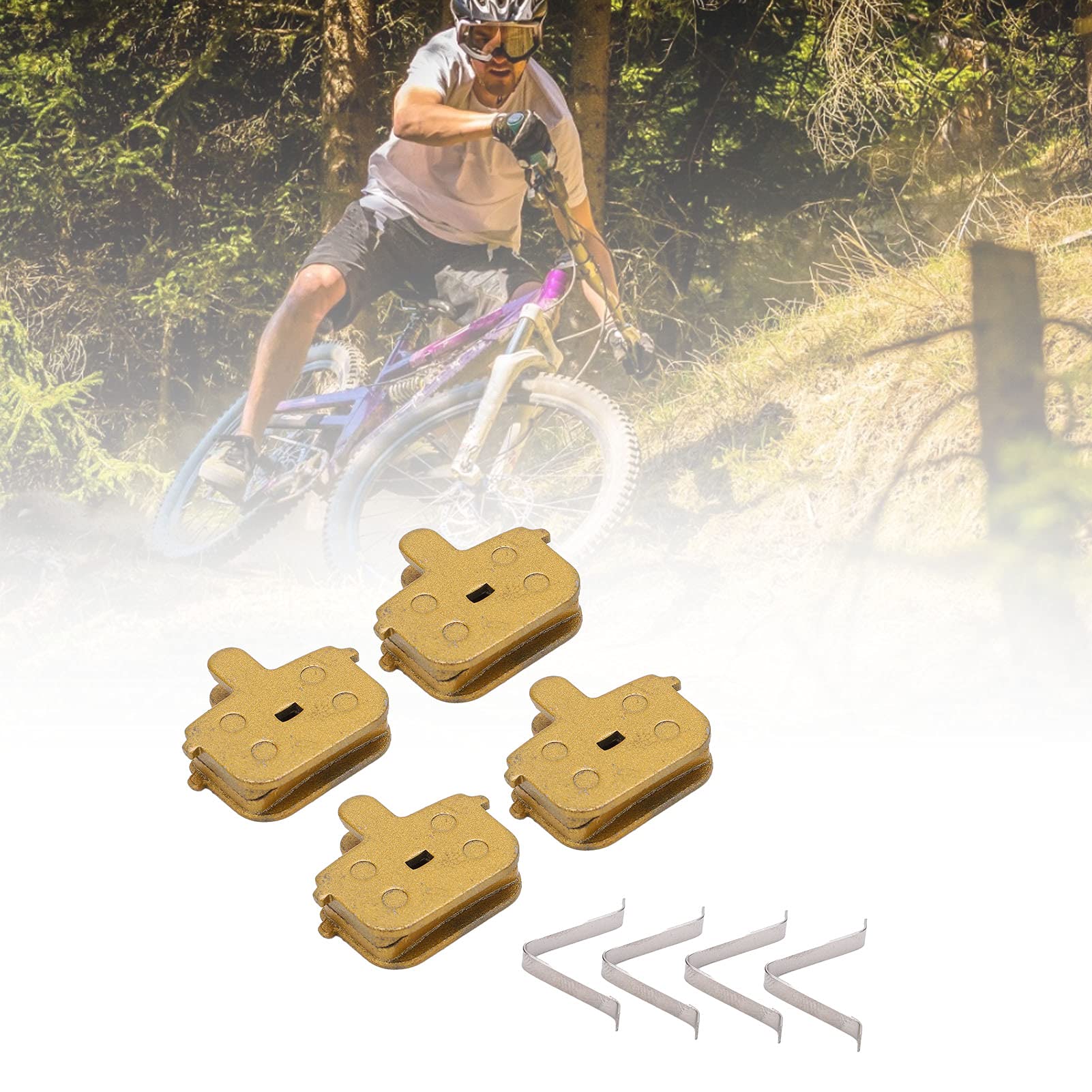VGEBY 4 Sets Disc Brake Pads - Metal Mountain Bike Brake Pads Compatible with M355 & M446 - High Performance Bicycle Brake Accessories for MTB, Road Bikes - Perfect for Mountain Trails, Commuting & Cycling Adventures