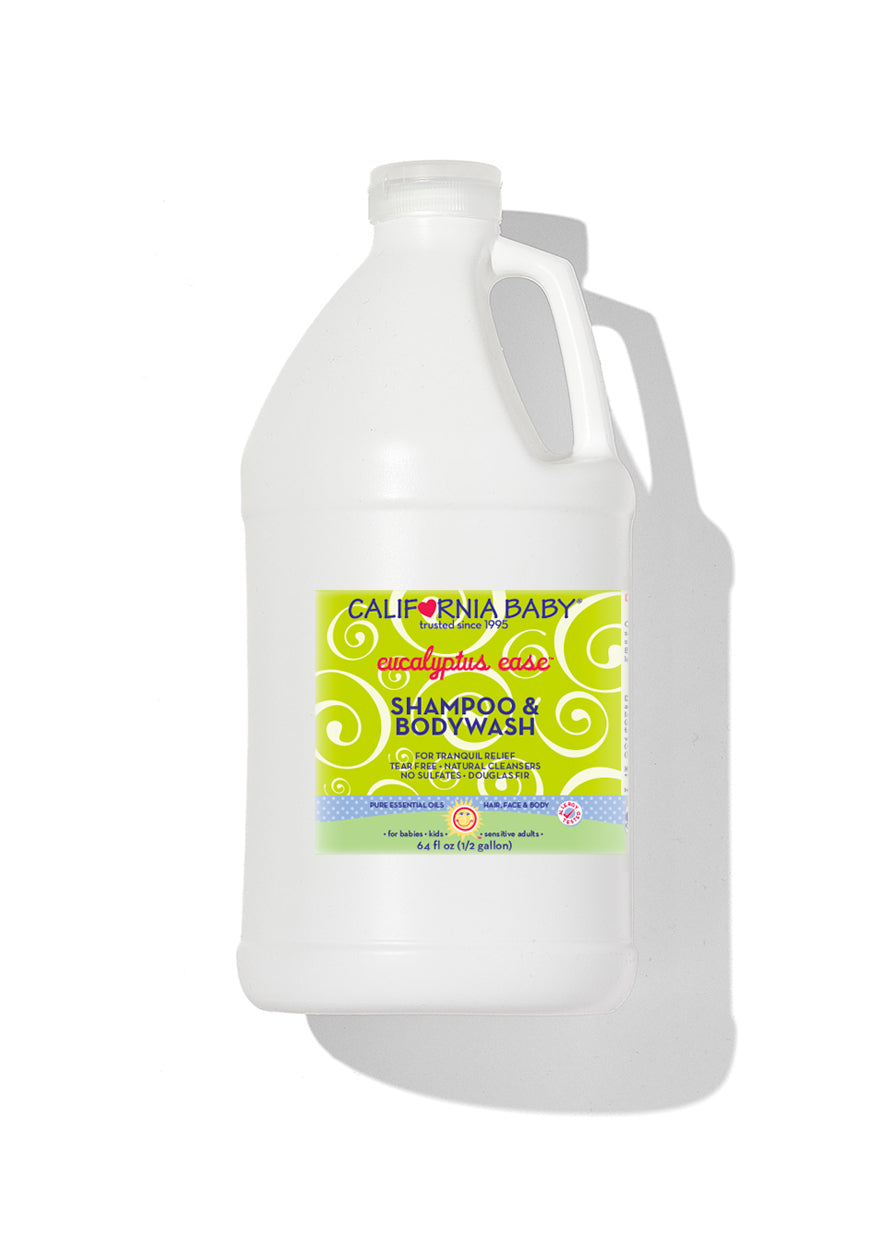 Eucalyptus Ease™ Shampoo & Body Wash - 64oz Natural Plant-Based Formula for Hair & Skin Care - Refreshing Daily Shower Essential for Spa-Like Relaxation at Home