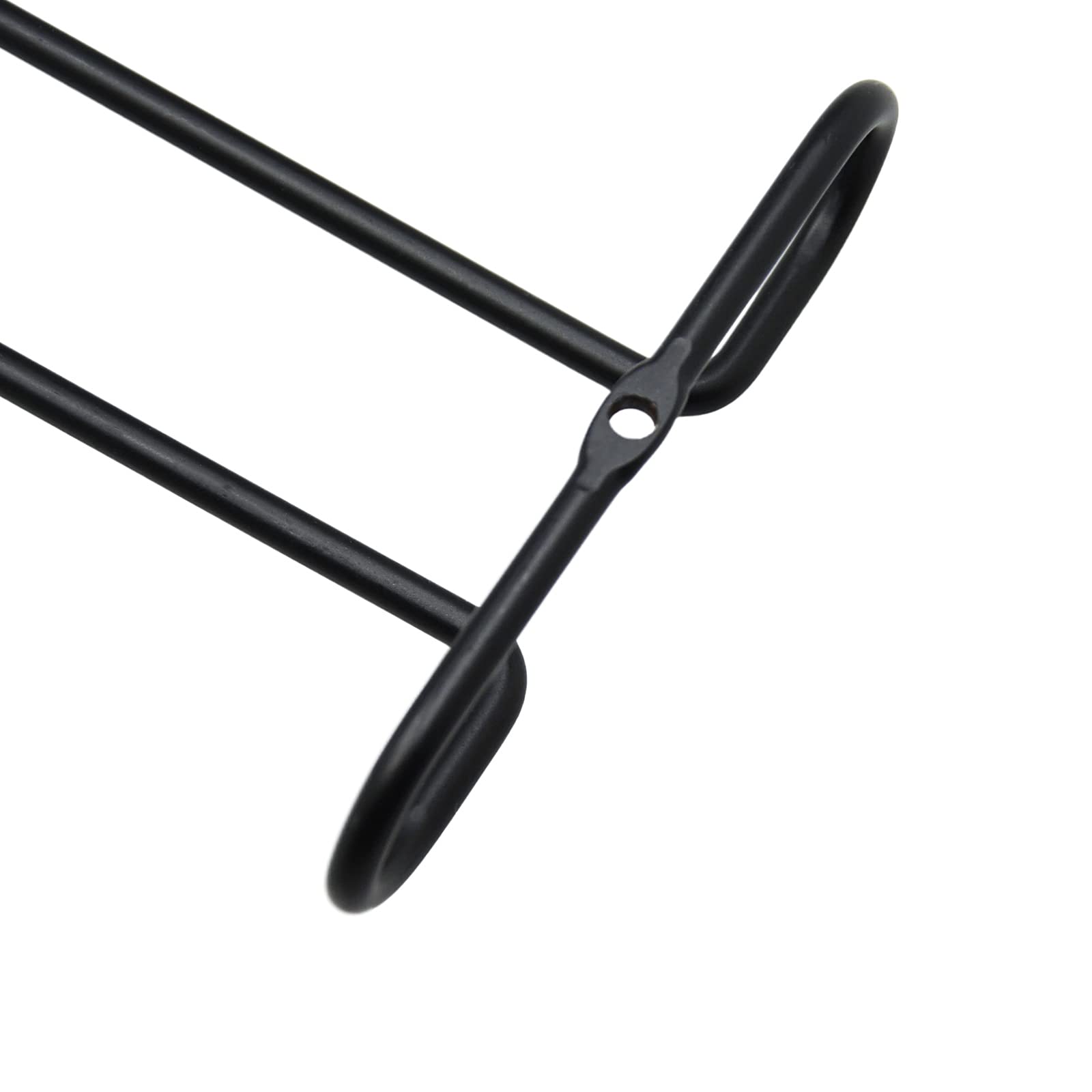 10 Inch Under Cabinet Wine Glass Rack - Stemware Storage Hanger & Organizer with Drying Function - Heavy Duty Metal Kitchen & Bar Accessories (Set of 2, Black) - Perfect for Small Spaces, Wine Cellars & Home Bars