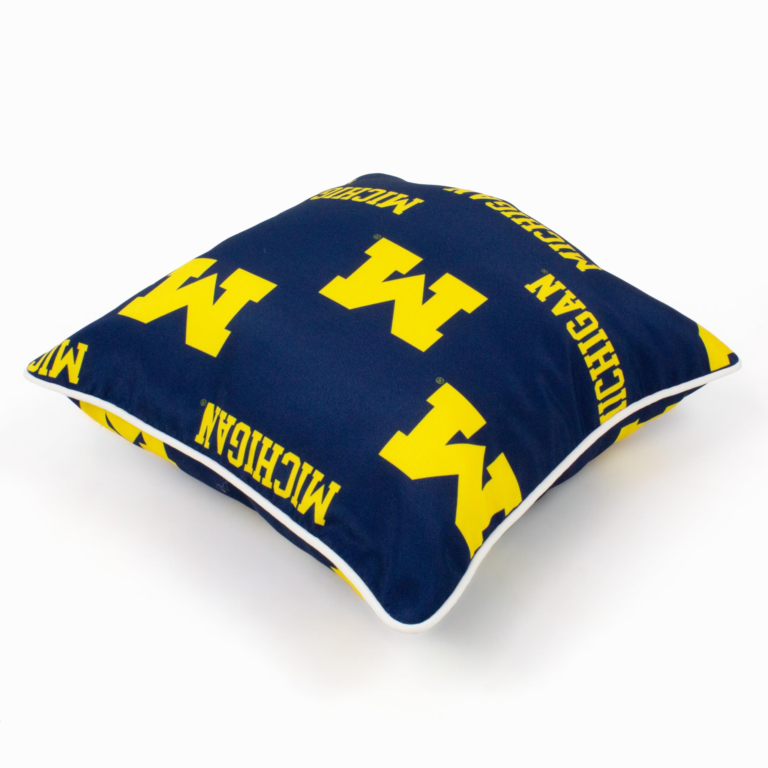 Michigan Wolverines College Covers Outdoor Decorative Pillow Set - 2 Pack Waterproof Throw Pillows for Patio, Lawn, Dorm Room & Game Day Decor