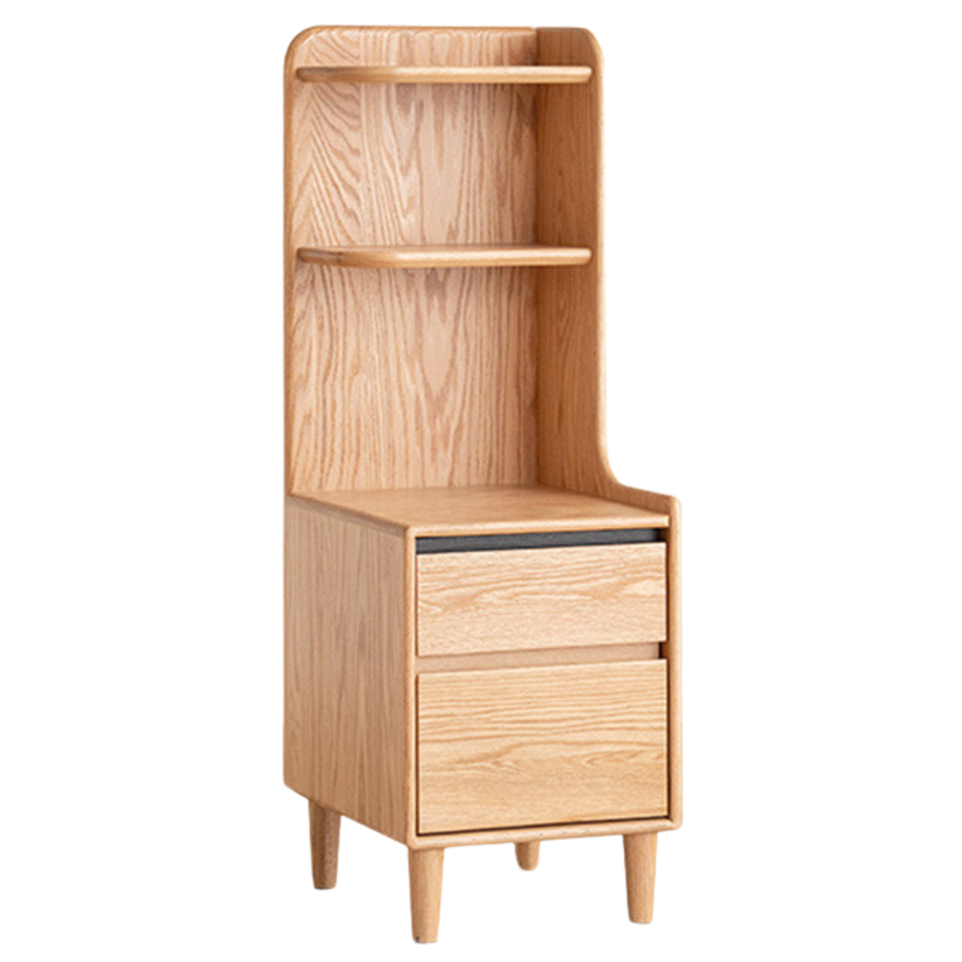13.7x15.7x41.3 inch / 35x40x105 cm / Natural Wood Color / Bedside cabinet right upper shelf
