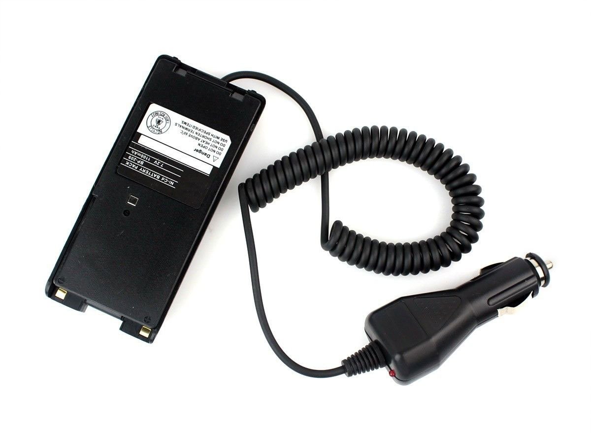 ICOM IC-V8/V82 A6 T3H F3GS F11 Walkie Talkie Car Radio Battery Charger Eliminator - Power Supply for Two-Way Radios in Vehicles, Emergency & Outdoor Use