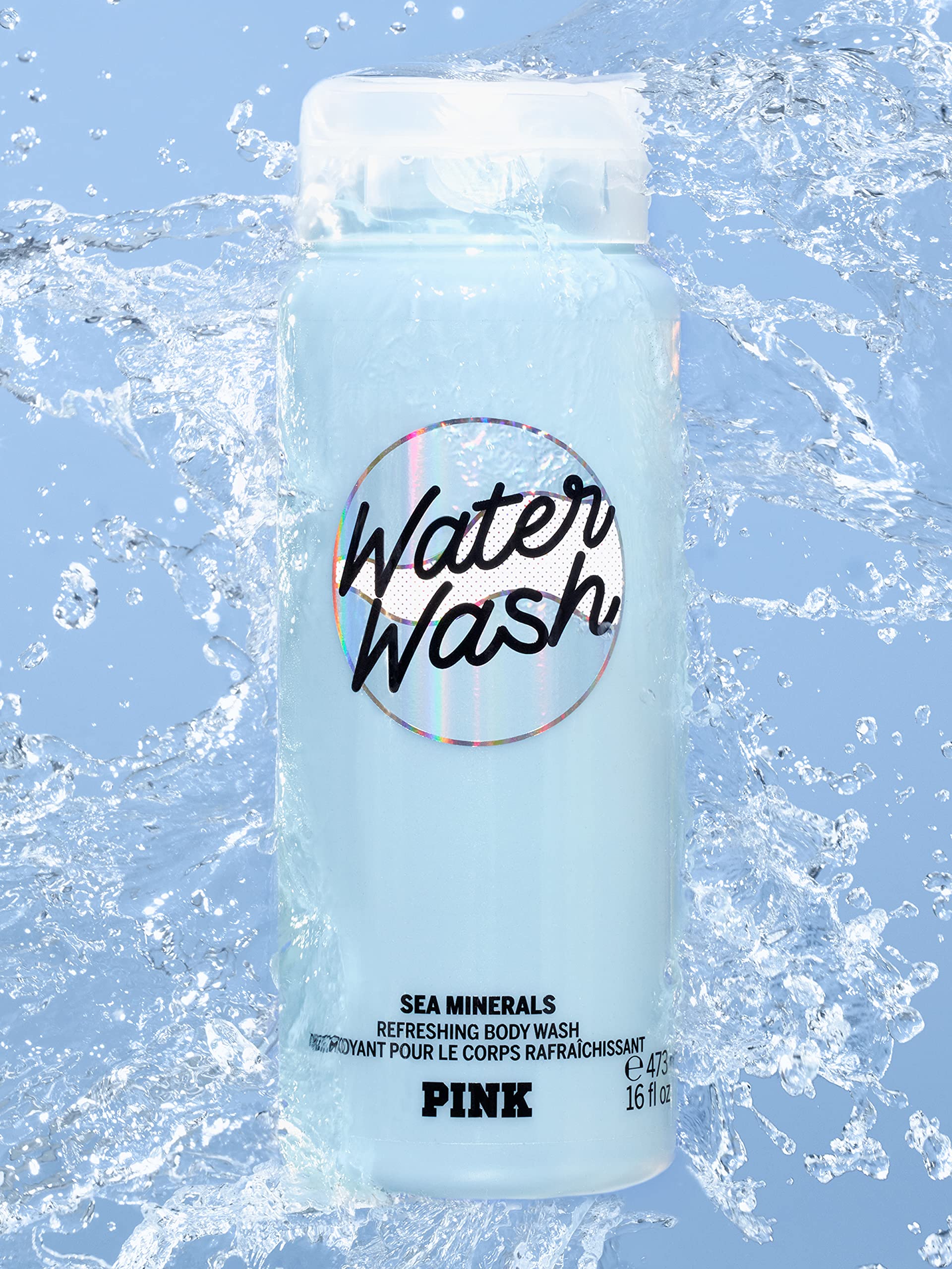 Victoria's Secret Pink Water Refreshing Body Wash with Sea Salt - Hydrating & Exfoliating Shower Gel for Soft Skin | Perfect for Daily Use & Spa Days