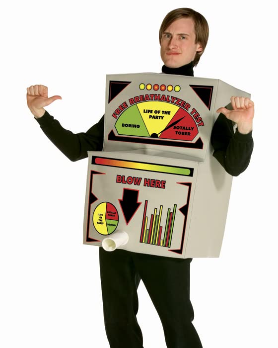Rasta Imposta Breathalyzer Costume - Funny Alcohol & DUI Party Outfit for Halloween, Bachelor Parties & Themed Events