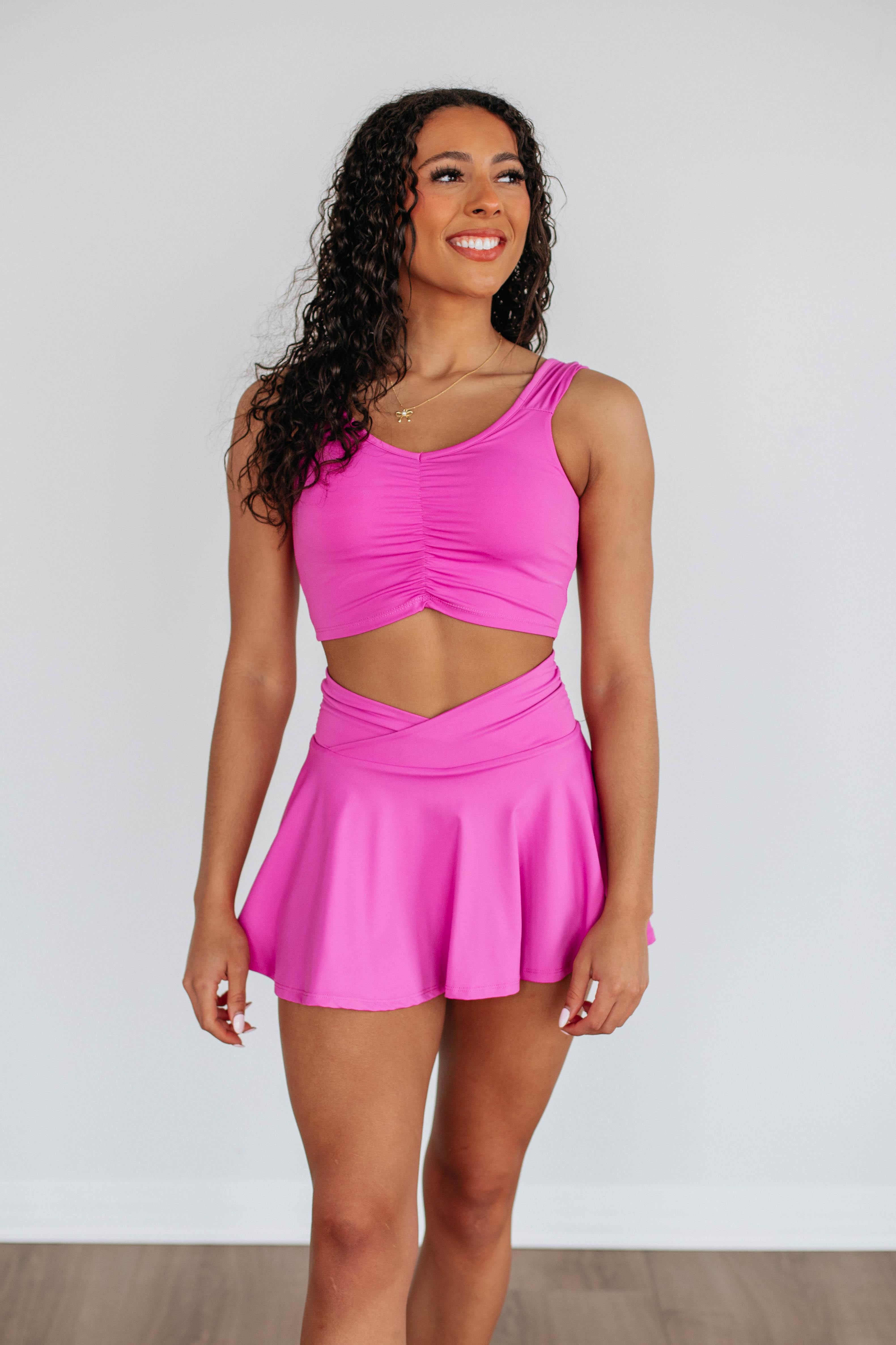 Iggy Active Skirt for Women - High Waist Yoga Skirt with Pockets, Orchid Purple - Perfect for Yoga, Running, Gym & Casual Wear