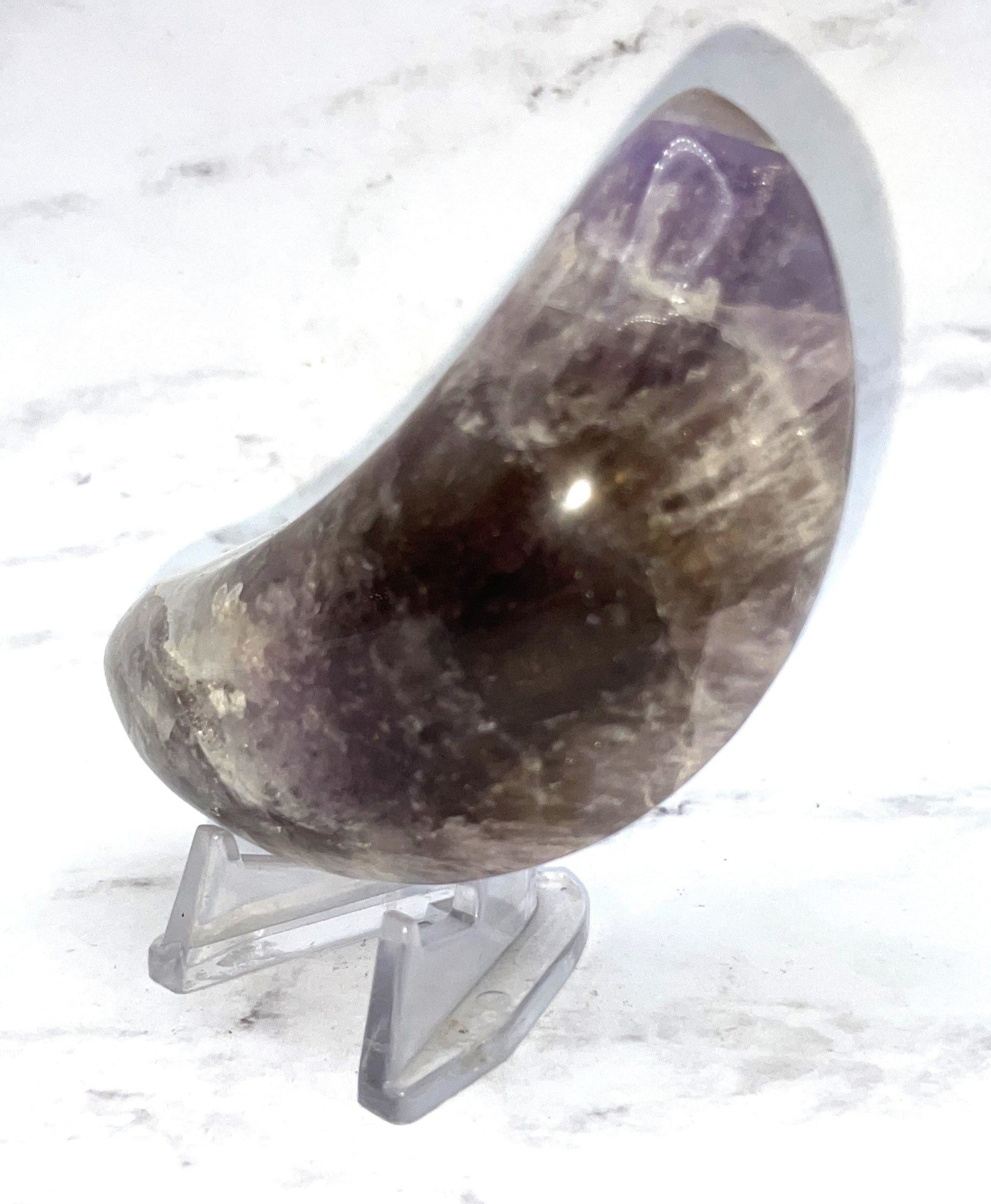 Natural Ametrine Crystal Moon Carving - Handcrafted Healing Stone for Meditation, Yoga & Home Decor | Perfect Gift for Spiritual Healing & Positive Energy