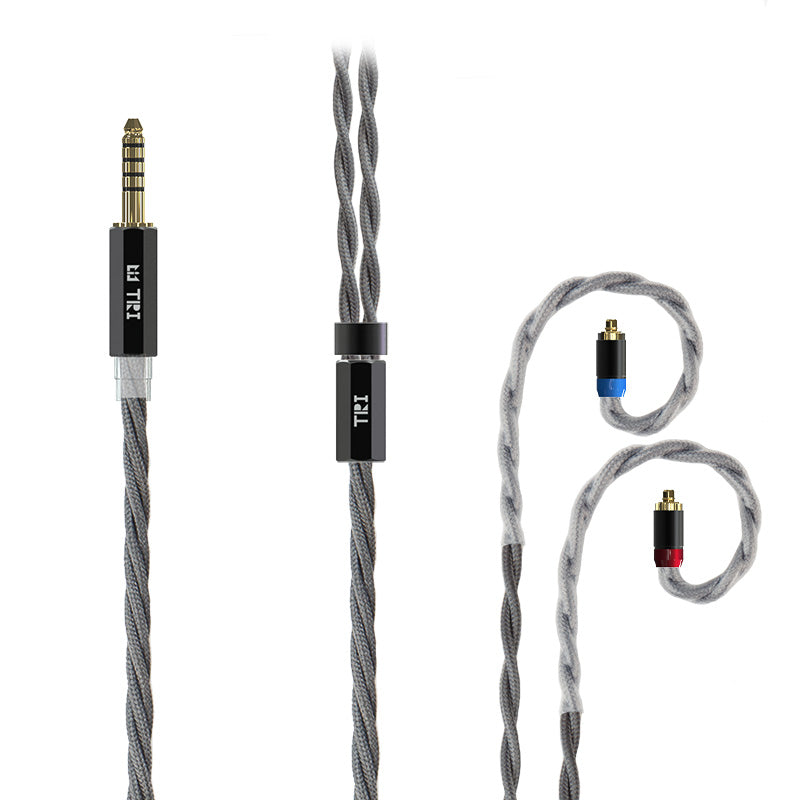 Premium TRI Wolfram 4-Core OFC Shielding Pure Silver Upgrade Cable for TRI I3 Pro Earphones - Enhanced Audio for Audiophiles & Music Professionals