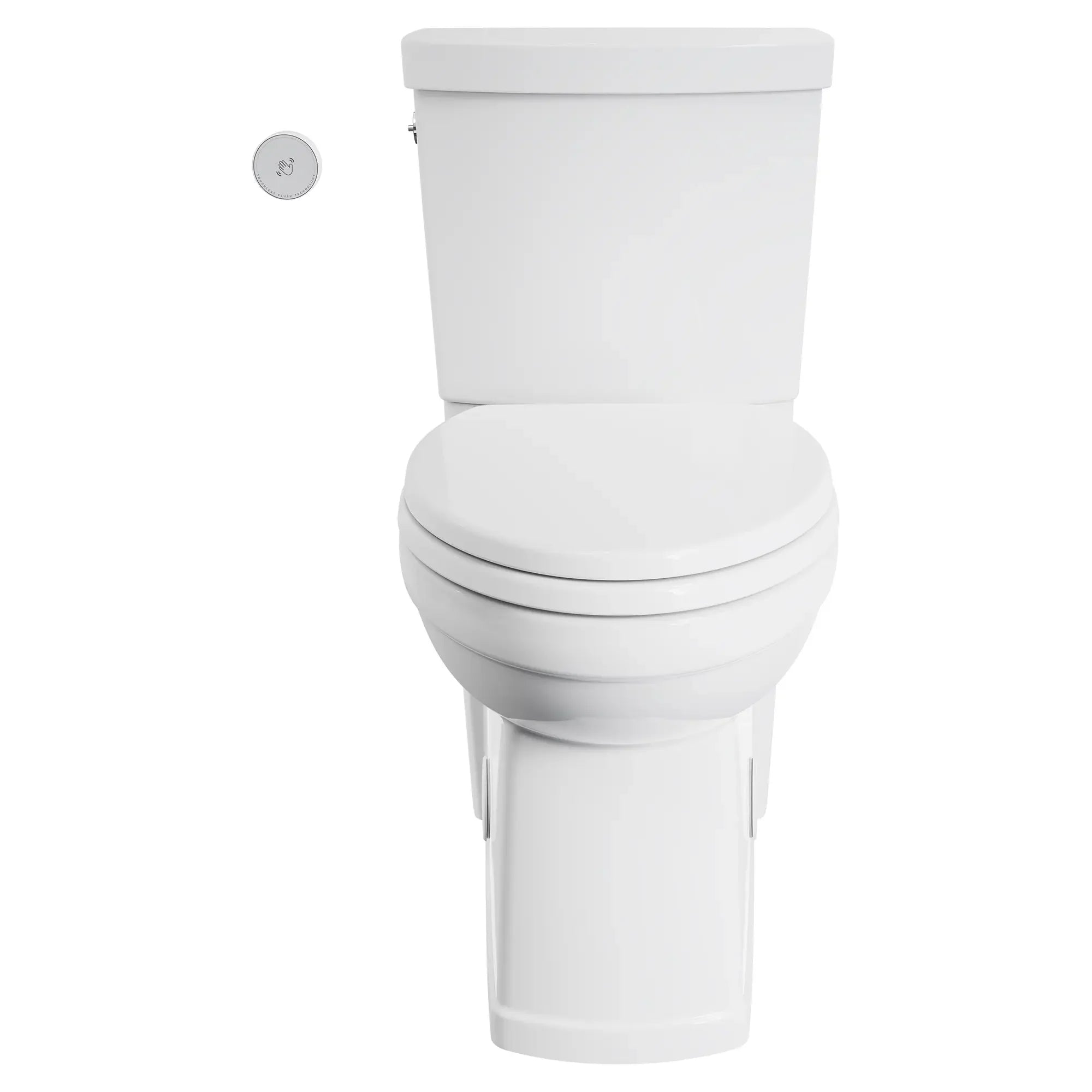 Estate® Touchless Skirted Two-Piece 1.28 GPF/4.8 LPF Elongated Toilet with Seat - Water Efficient, Comfort Height, Modern Design for Bathroom & Powder Room Renovations