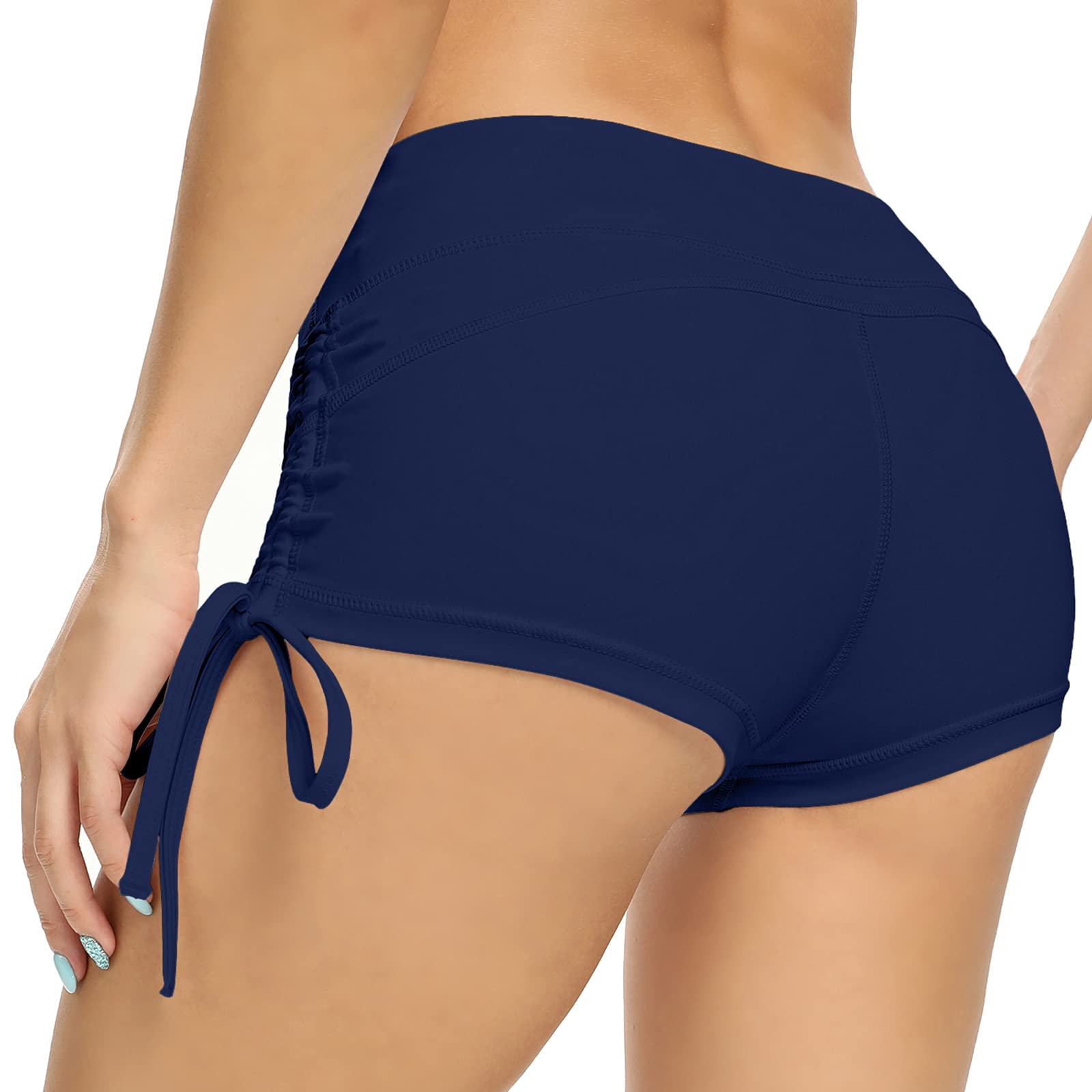 Women's High Waisted Workout Shorts - Yoga Gym Running Biker Athletic Shorts for Women - Breathable Booty Short Pants for Fitness, Cycling & Lounge Wear