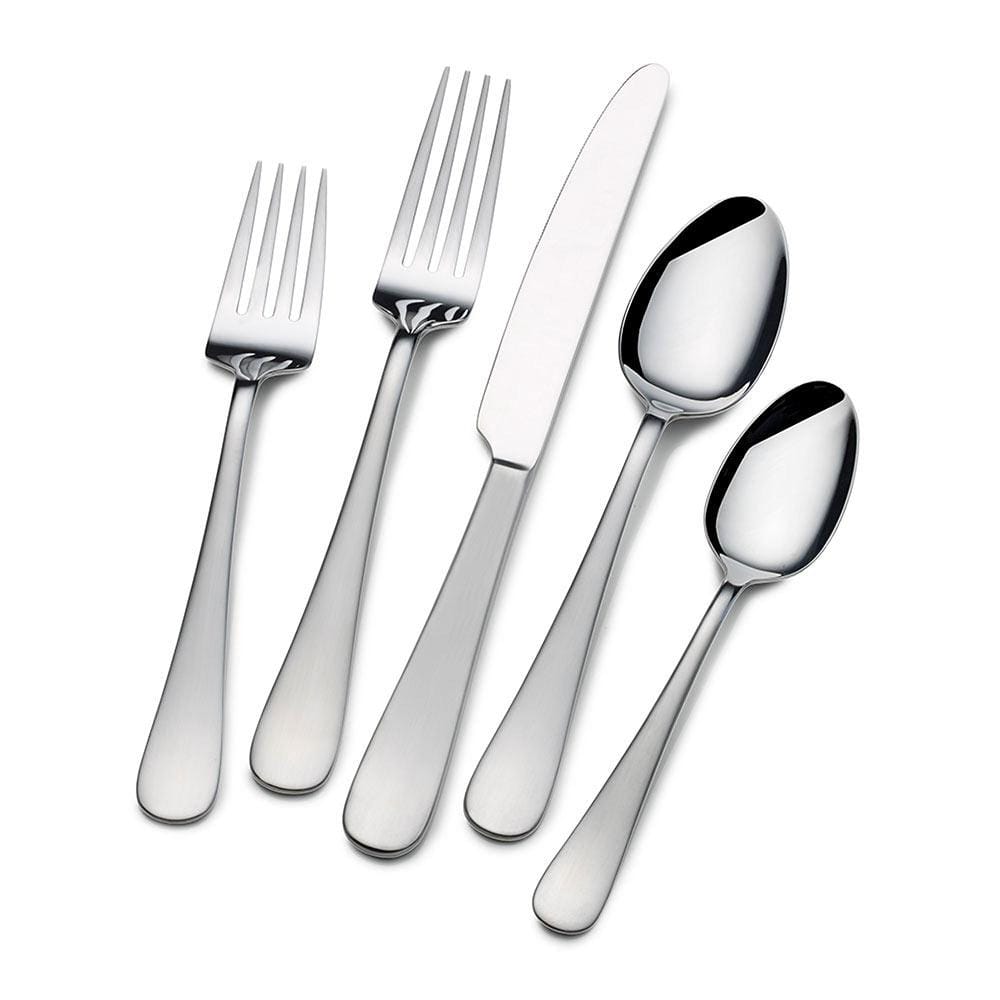 Premium 45-Piece Satin Flatware Set - Service for 8 - Elegant Stainless Steel Cutlery Set for Fine Dining, Dinner Parties & Wedding Gifts