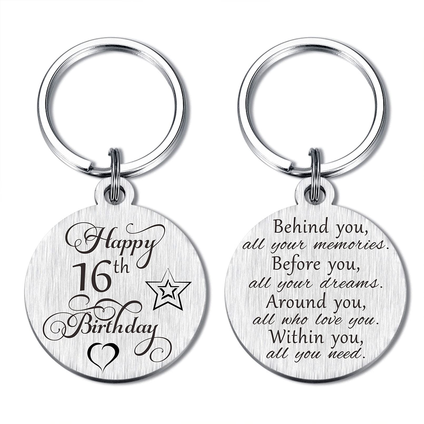 Personalized Double-Sided Engraved Birthday Keychain - Unique Gift for Women, Men, Girls & Boys | Perfect for Birthdays, Anniversaries & Special Occasions