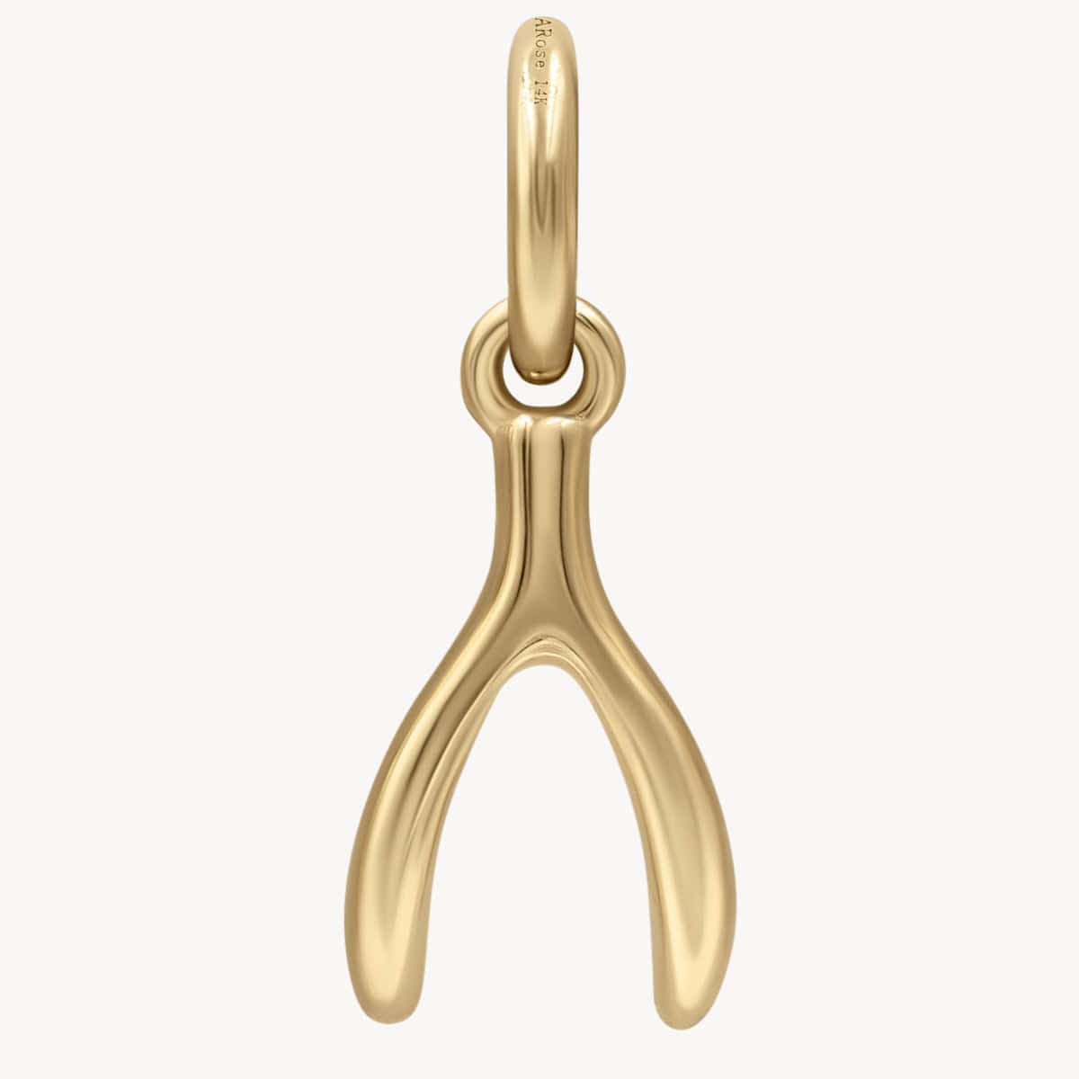 Mini Golden Wishbone Charm - Elegant Jewelry for Necklace, Bracelet & Gift - Perfect for Birthdays, Anniversaries & Special Occasions