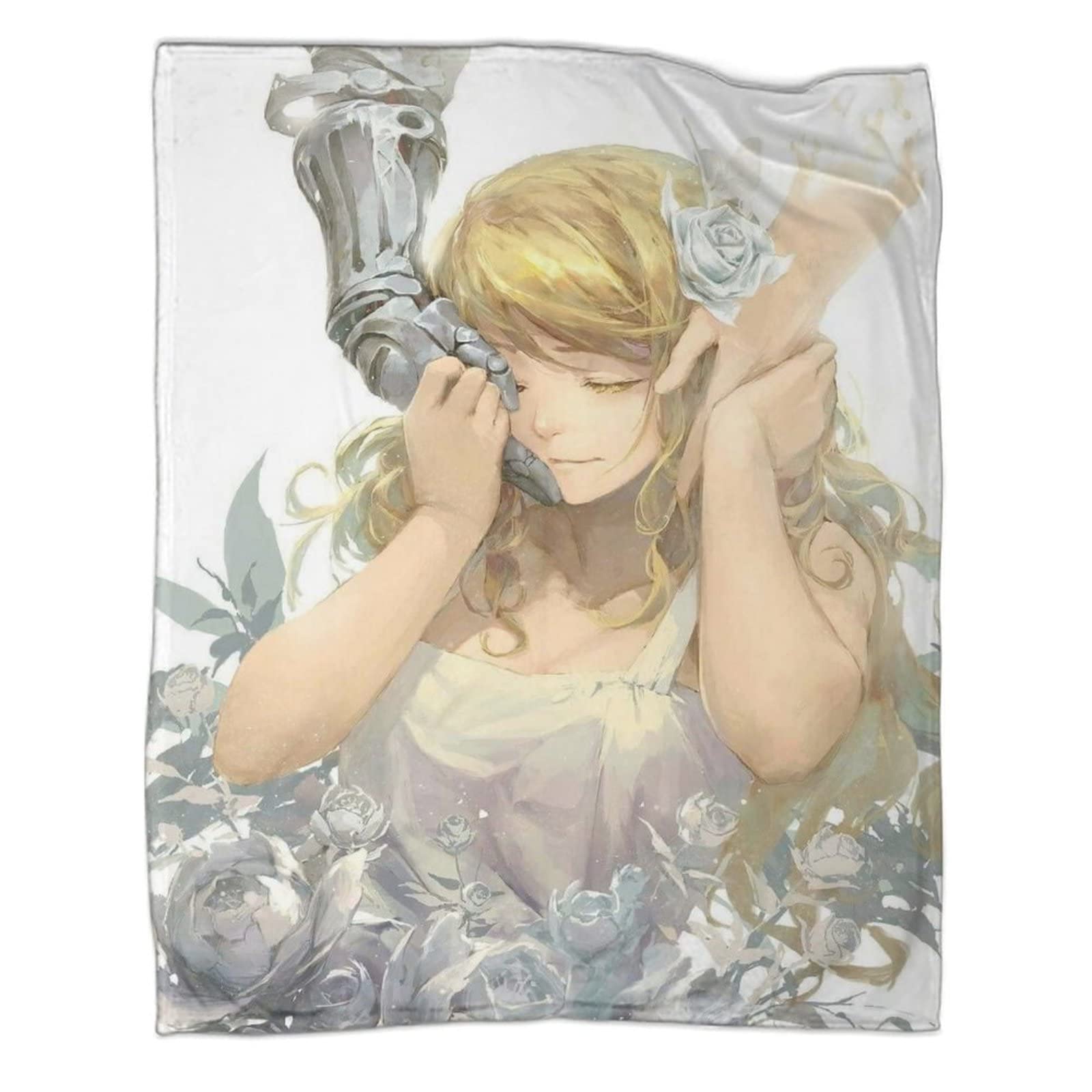 CHUSHEN Fullmetal Alchemist Brotherhood Blanket - Lightweight Soft Cozy Flannel Throw Blanket for Sofa & Bed (40x50 inches / 100x130 cm) - Perfect for Anime Fans, Movie Nights & Winter Warmth