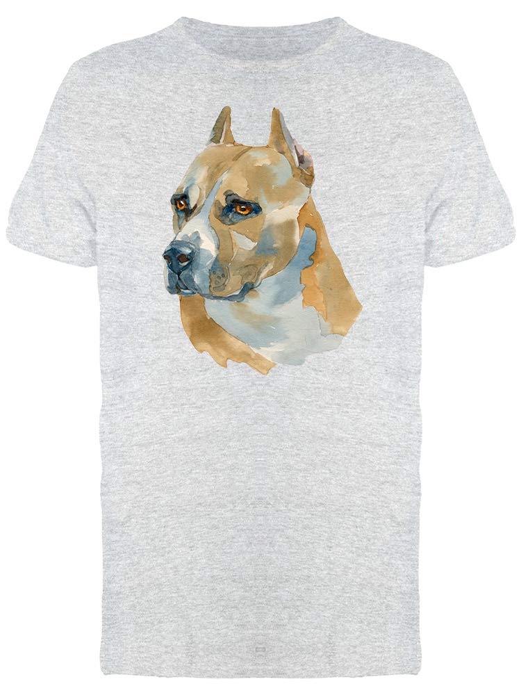 Staffordshire Terrier Head Graphic T-Shirt for Men - Cool Dog Lover Casual Tee for Daily Wear & Gifts