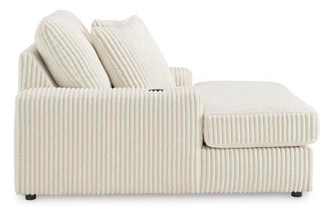 Lindyn Ivory Chaise Lounge Sofa 2110415 - Modern Upholstered Chaise for Living Room, Bedroom, or Office