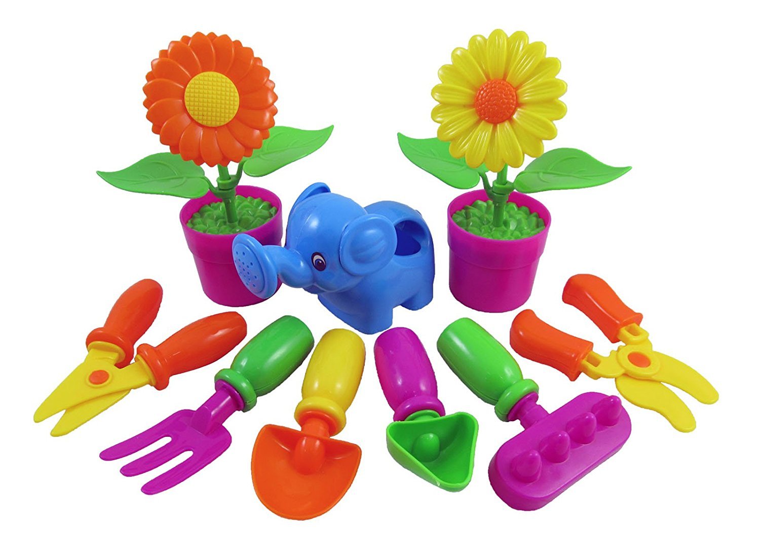 PowerTRC 9-Piece Toddler Gardening Toy Set - Realistic Pretend Play Tools for Kids Ages 3+, Educational Outdoor Learning Toys for Boys & Girls - Perfect for Backyard Play, Preschool Activities & Summer Fun