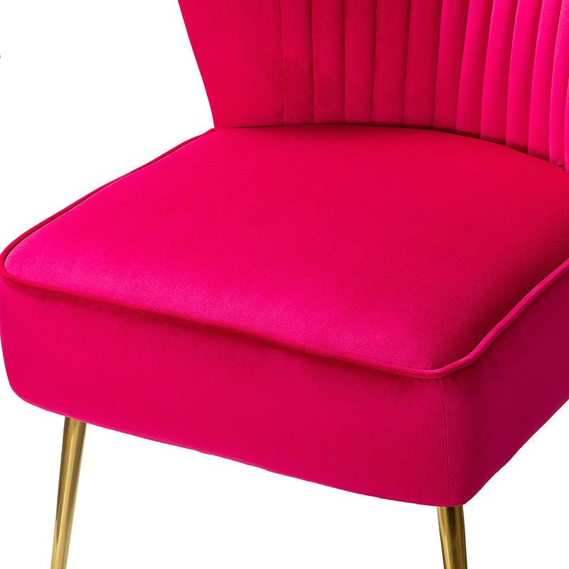 Lola Velvet Side Chair - Modern Upholstered Accent Chair for Living Room, Bedroom & Office - Soft Velvet Fabric with Sturdy Wooden Legs - Perfect for Dining, Lounge & Home Decor