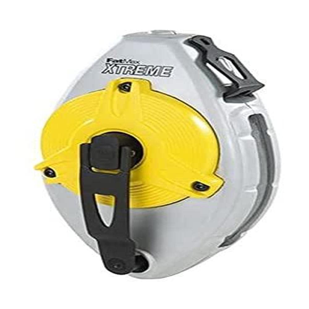 Stanley 47-480L 100 FatMax Xtreme Chalk Box - Professional Chalk Line Tool for Construction, Carpentry & DIY Projects - Perfect for Marking Straight Lines on Concrete, Wood & Drywall