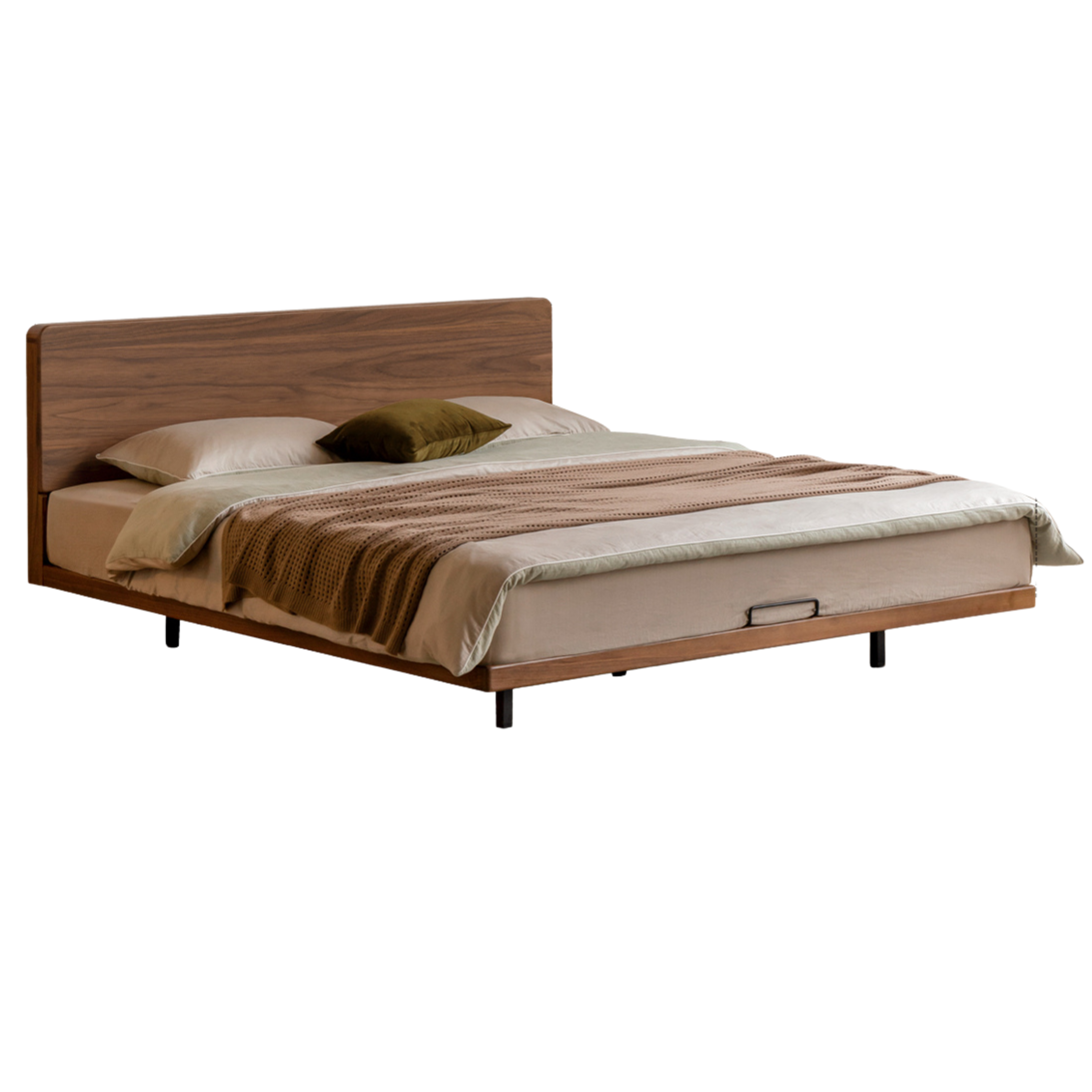 Walnut color Large plank bed