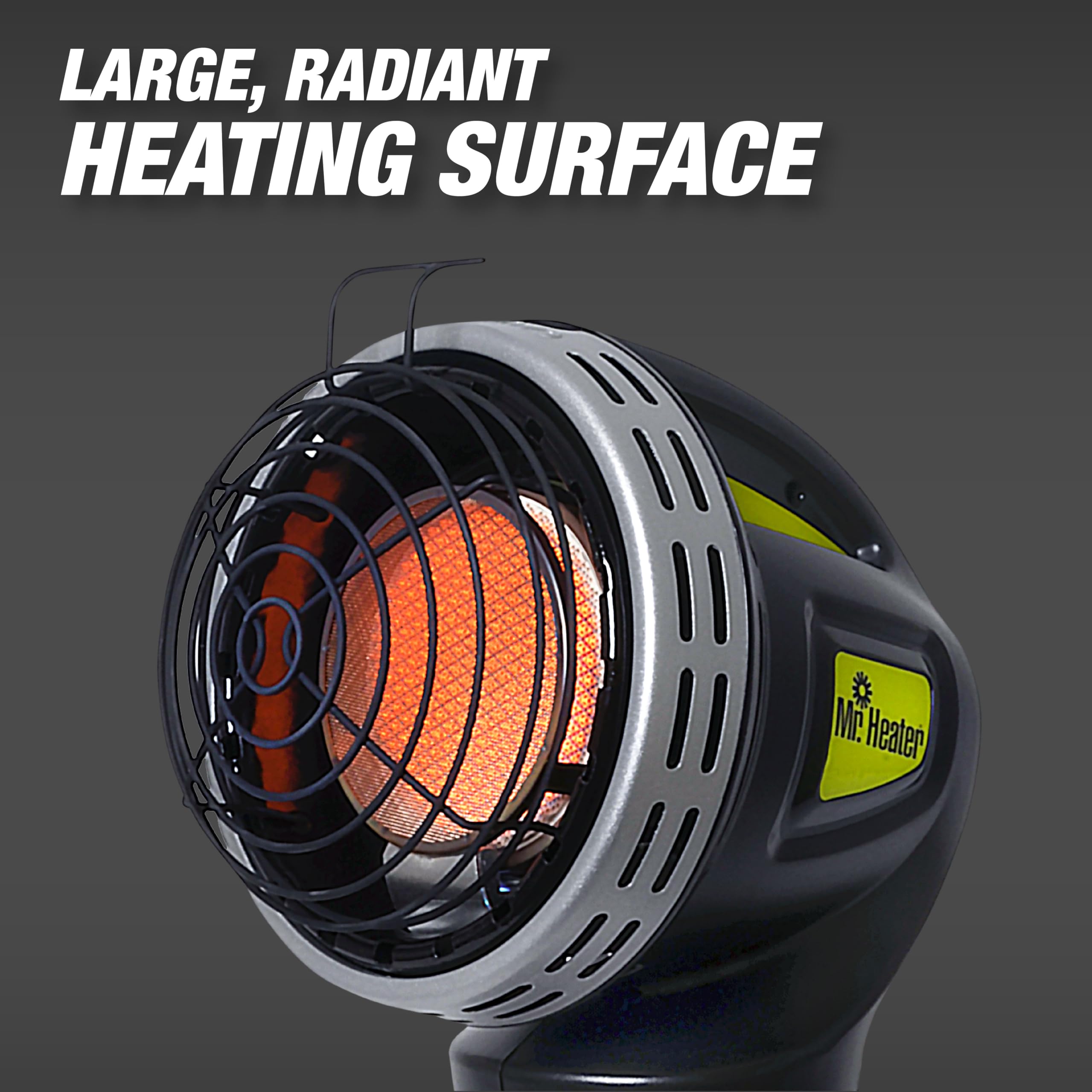 Mr. Heater F242010 MH4GC 4000 BTU Golf Cart Heater - Wind-Resistant with ODS & Tip-Over Safety Switch, Silver & Black - Perfect for Golf Carts, UTVs, and Outdoor Workspaces