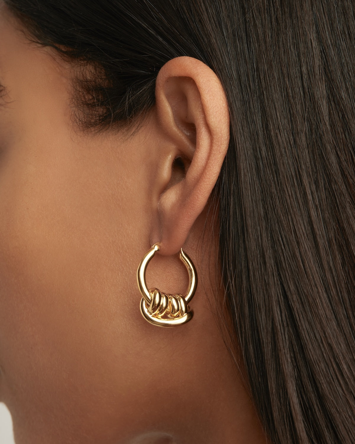 18k Gold Plated Always With You Hoop Earrings - Elegant Everyday Jewelry for Women, Perfect for Gifts, Dates & Special Occasions