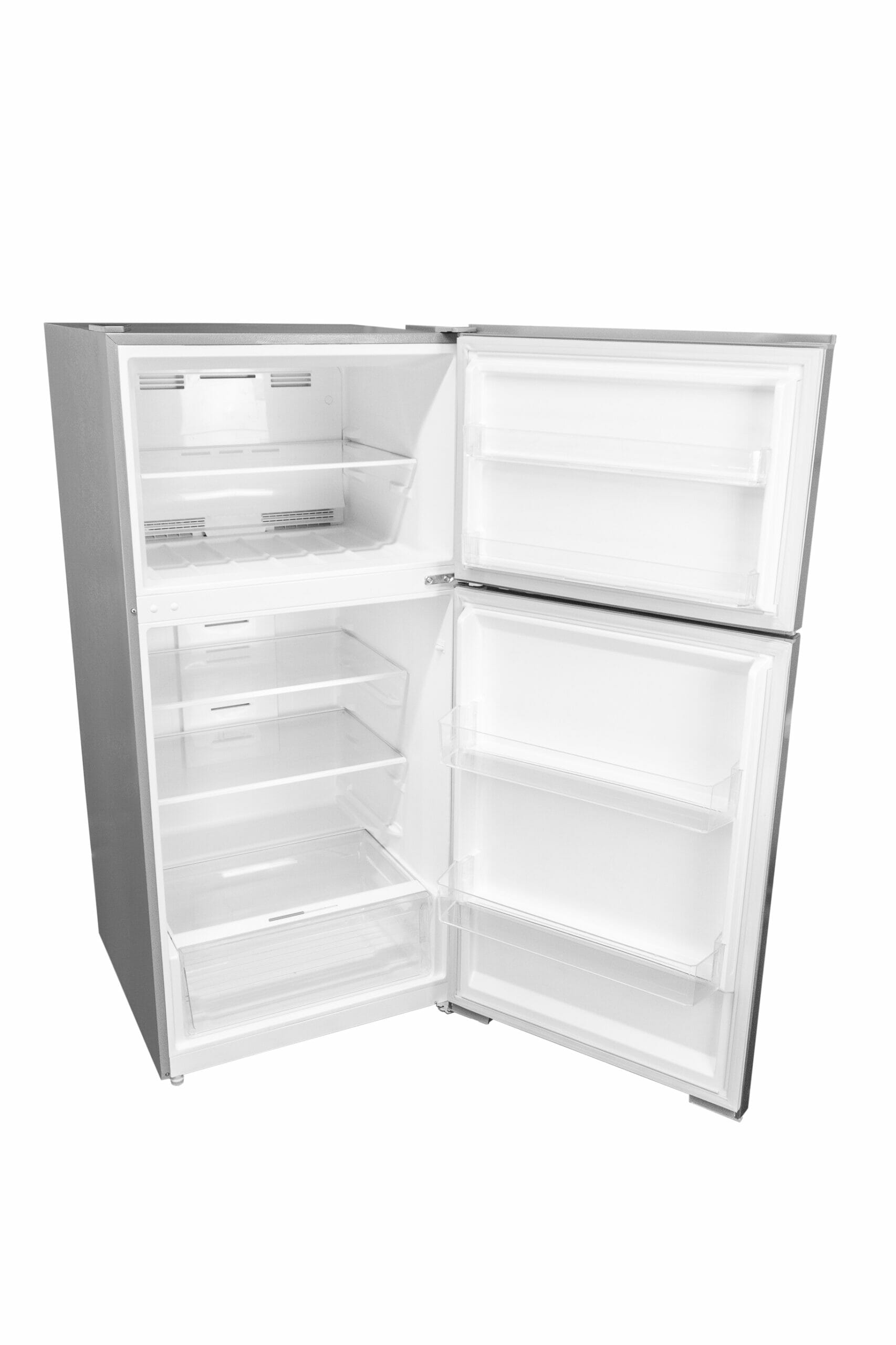 Danby DFF142E1SSDB 14.2 cu. ft. Compact Refrigerator - Stainless Steel Top Freezer Apartment Fridge for Small Spaces, Dorms & Studio Kitchens