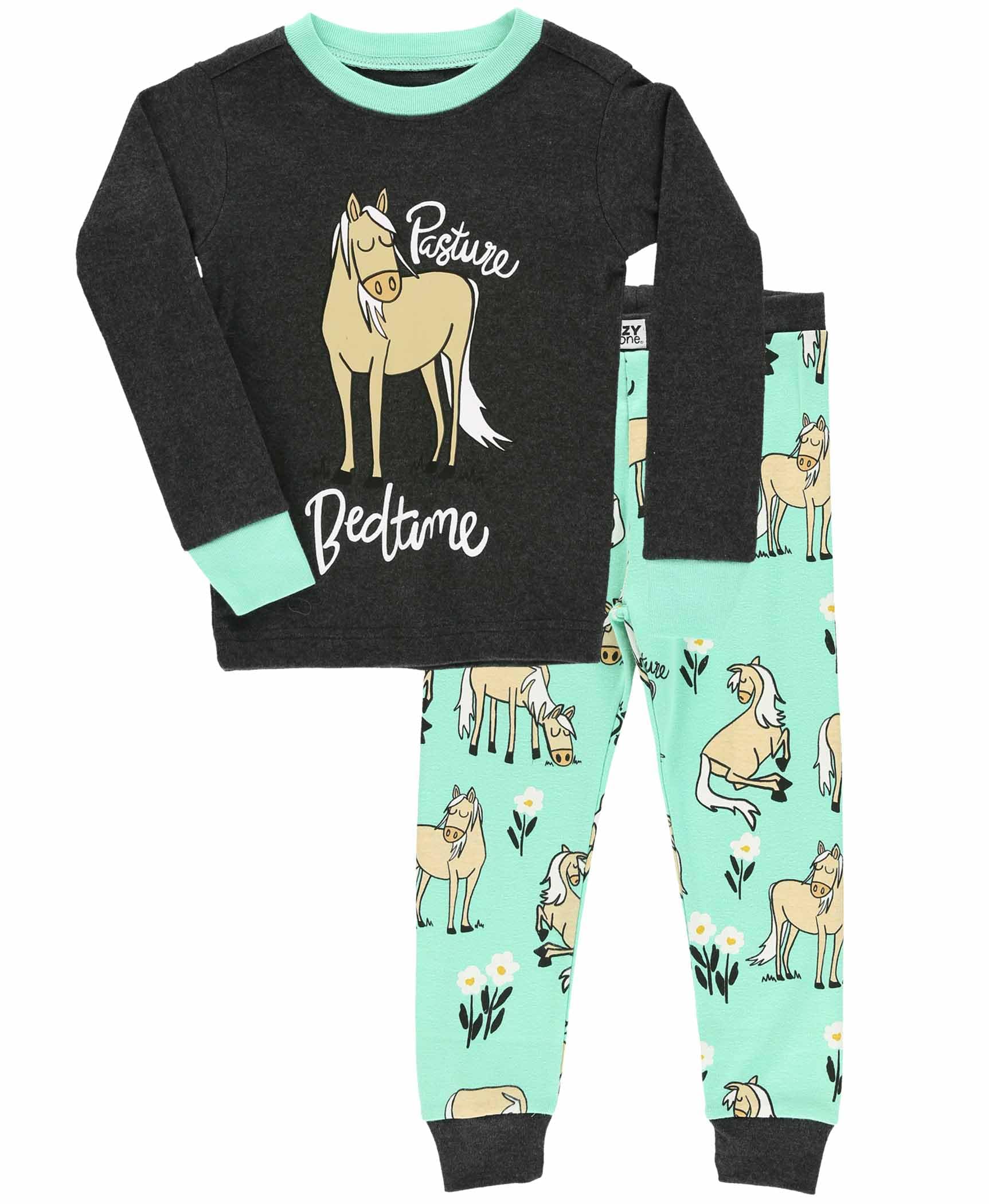 Lazy One Warm Long-Sleeve Pajama Sets for Girls & Boys | Funny Kids' Pajamas | Cozy & Comfortable Sleepwear | Perfect for Winter Nights & Family Movie Time