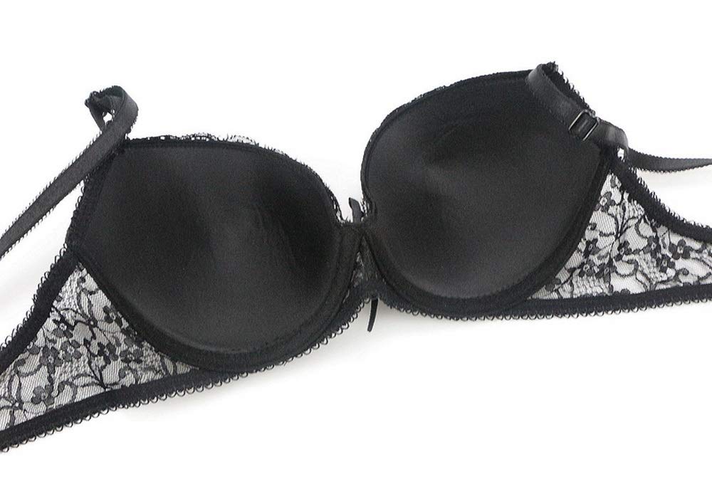 Sexy Push Up Lace Bra and Bikini Panties Set for Women - Comfortable Lingerie Underwear Set with Floral Lace Design - Perfect for Valentine's Day, Honeymoon and Romantic Nights