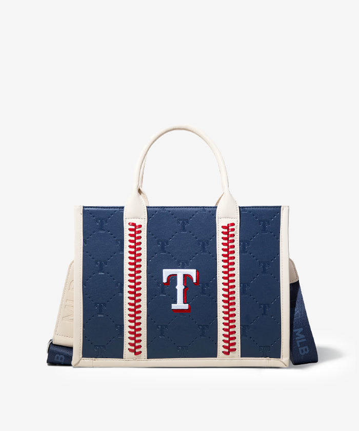 MLB Texas Rangers Tote Bag for Women & Men - Durable Baseball Team Grocery Shopping Bag - Perfect for Games, Beach, Work & Travel