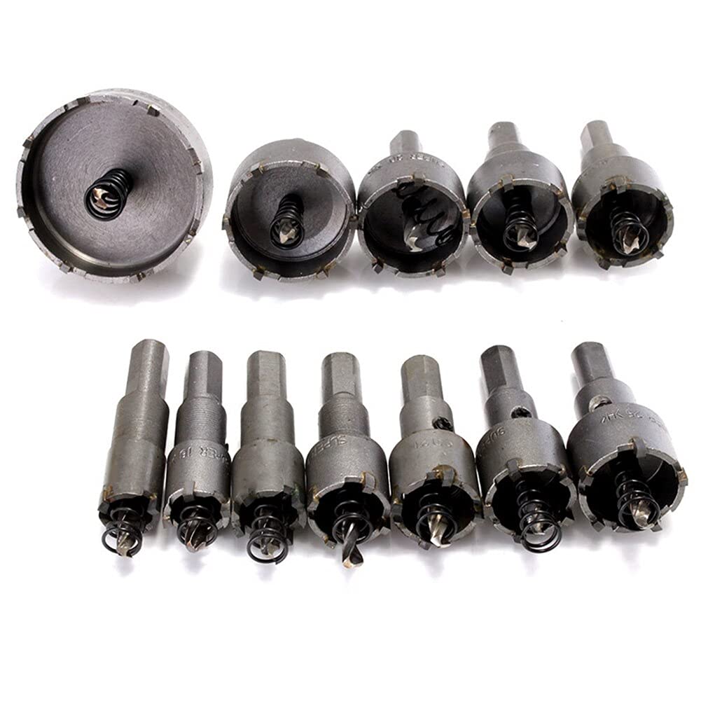 HSS Drill Bit Set - 6pcs Carbide Tipped Steel Drill Bits for Wood, Metal, Glass & Hole Opening | Perfect for DIY Projects, Home Repairs & Professional Metalworking